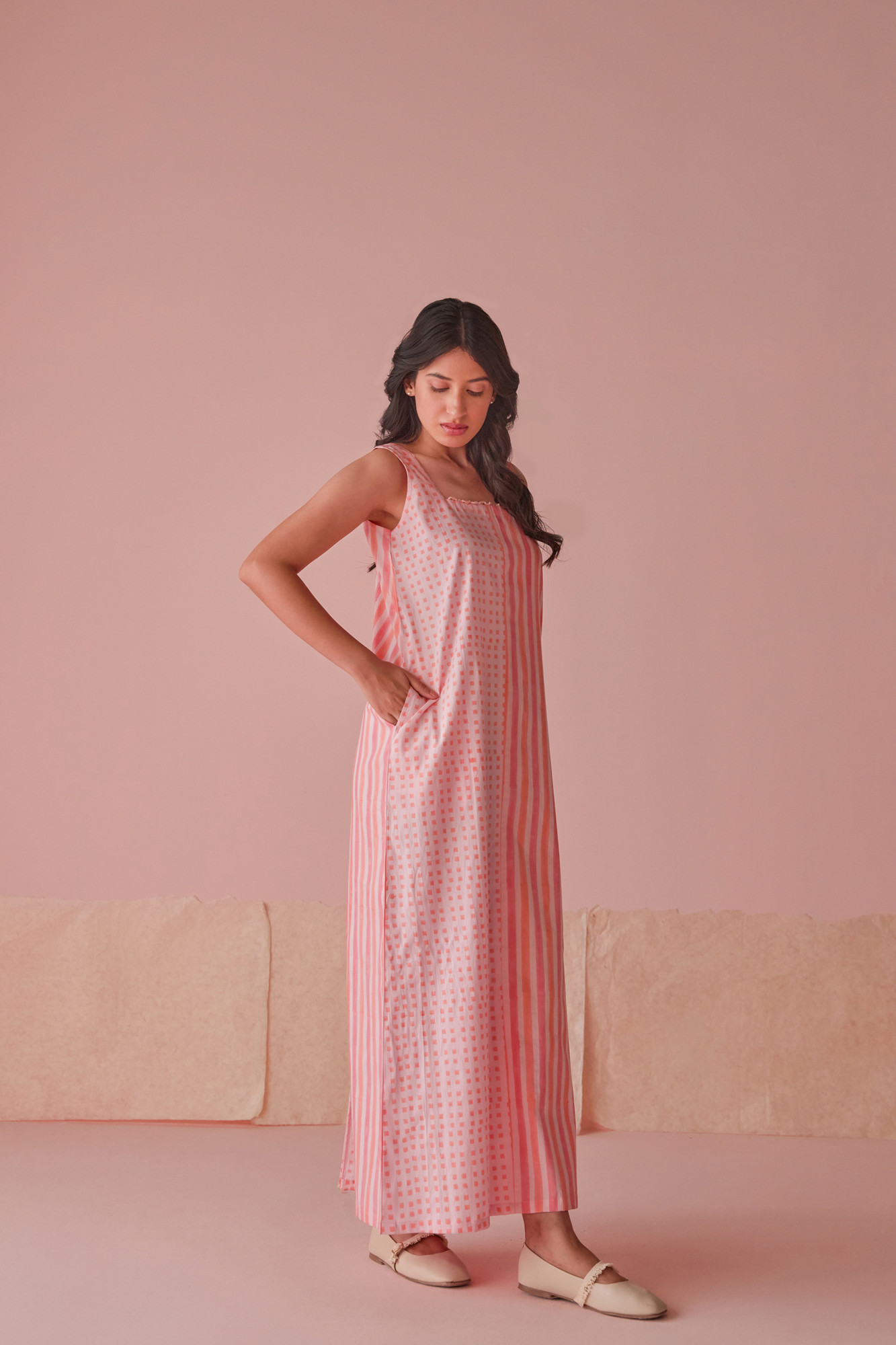 Whimsy Cotton Modal Maxi Dress
