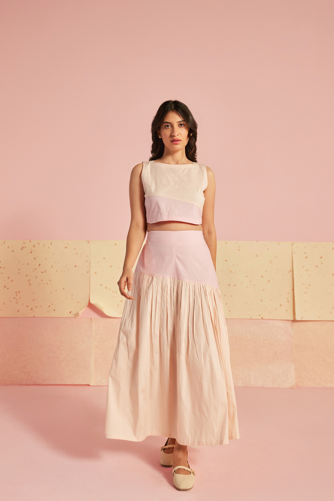 Gelato Cotton Modal Asymmetrical Panel Top