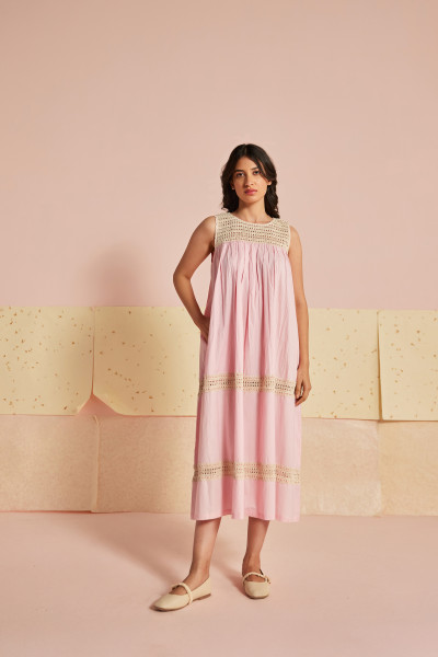 Image of Candy Kiss Cotton Modal Lace Maxi