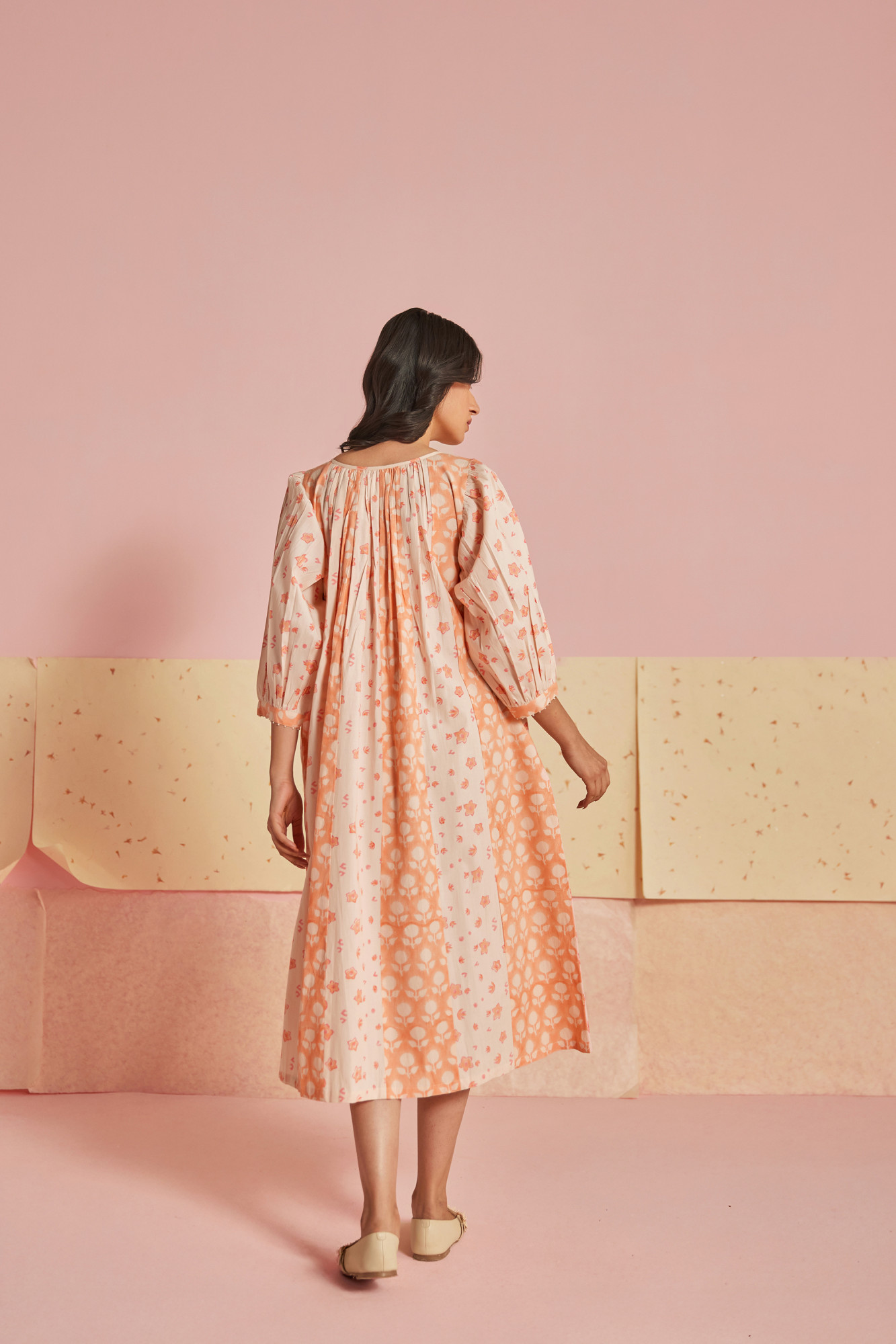 Melony Cotton Modal Block Printed Dress