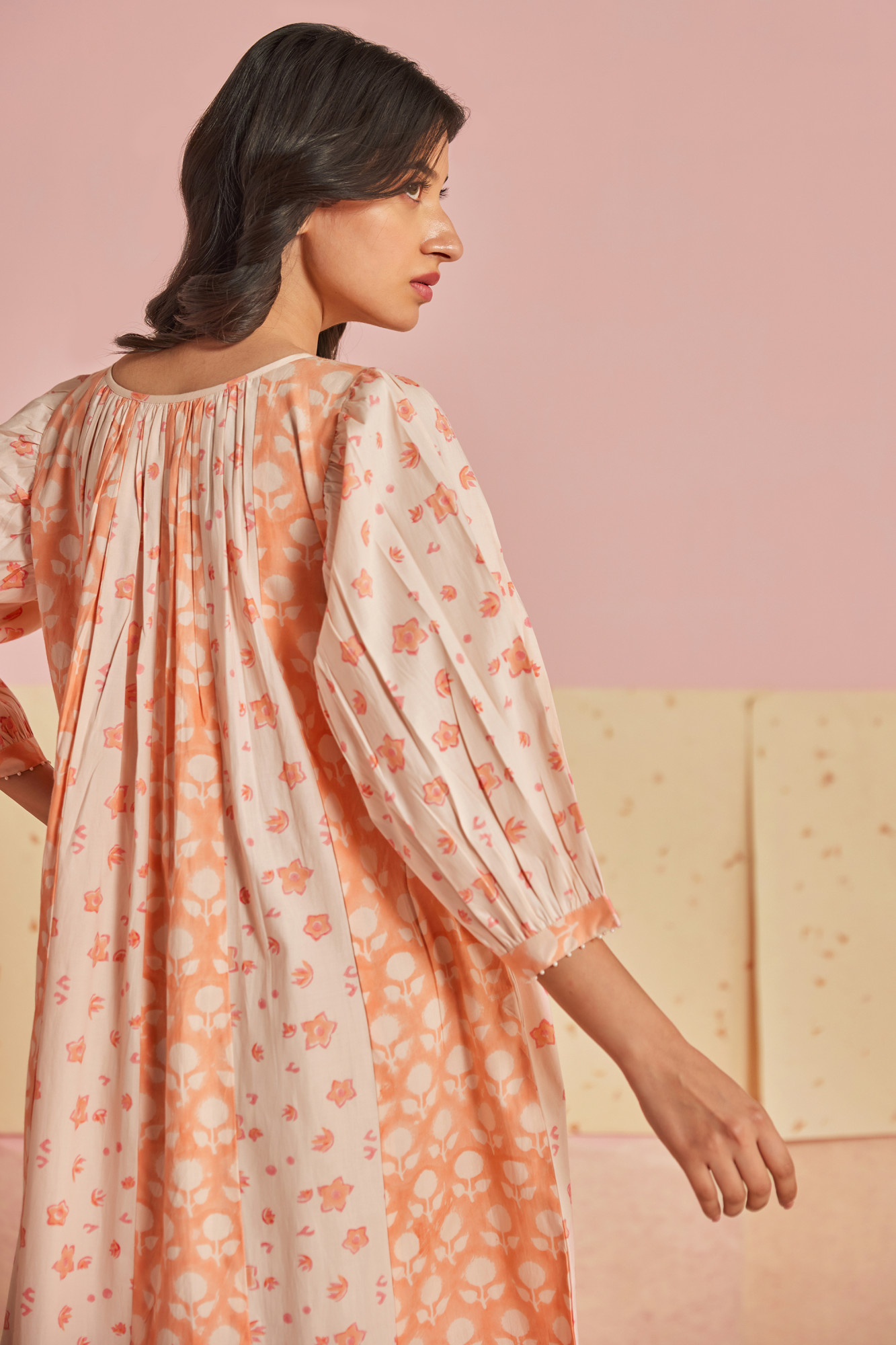 Melony Cotton Modal Block Printed Dress