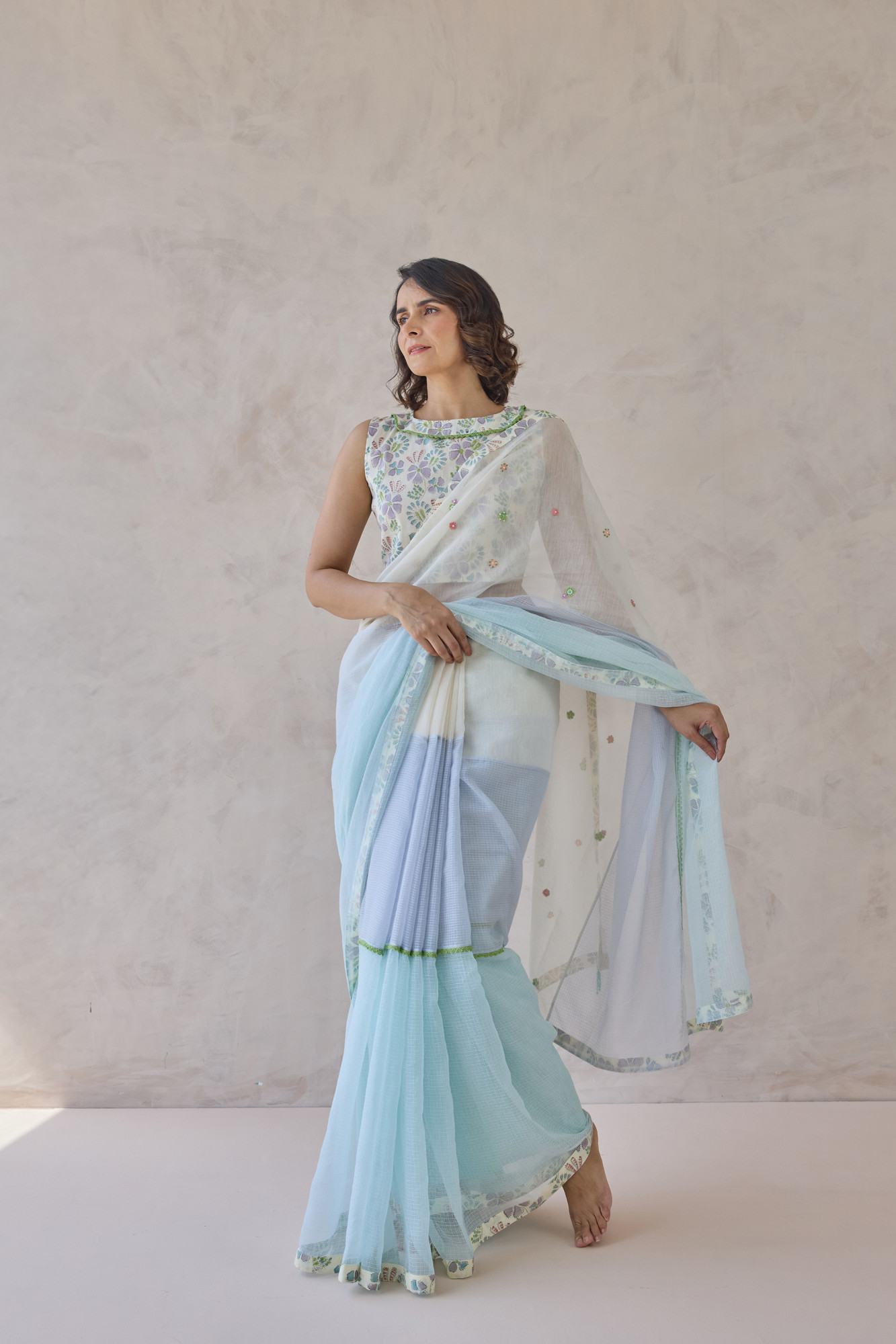 Gulnaar Kota Doria Chanderi Saree