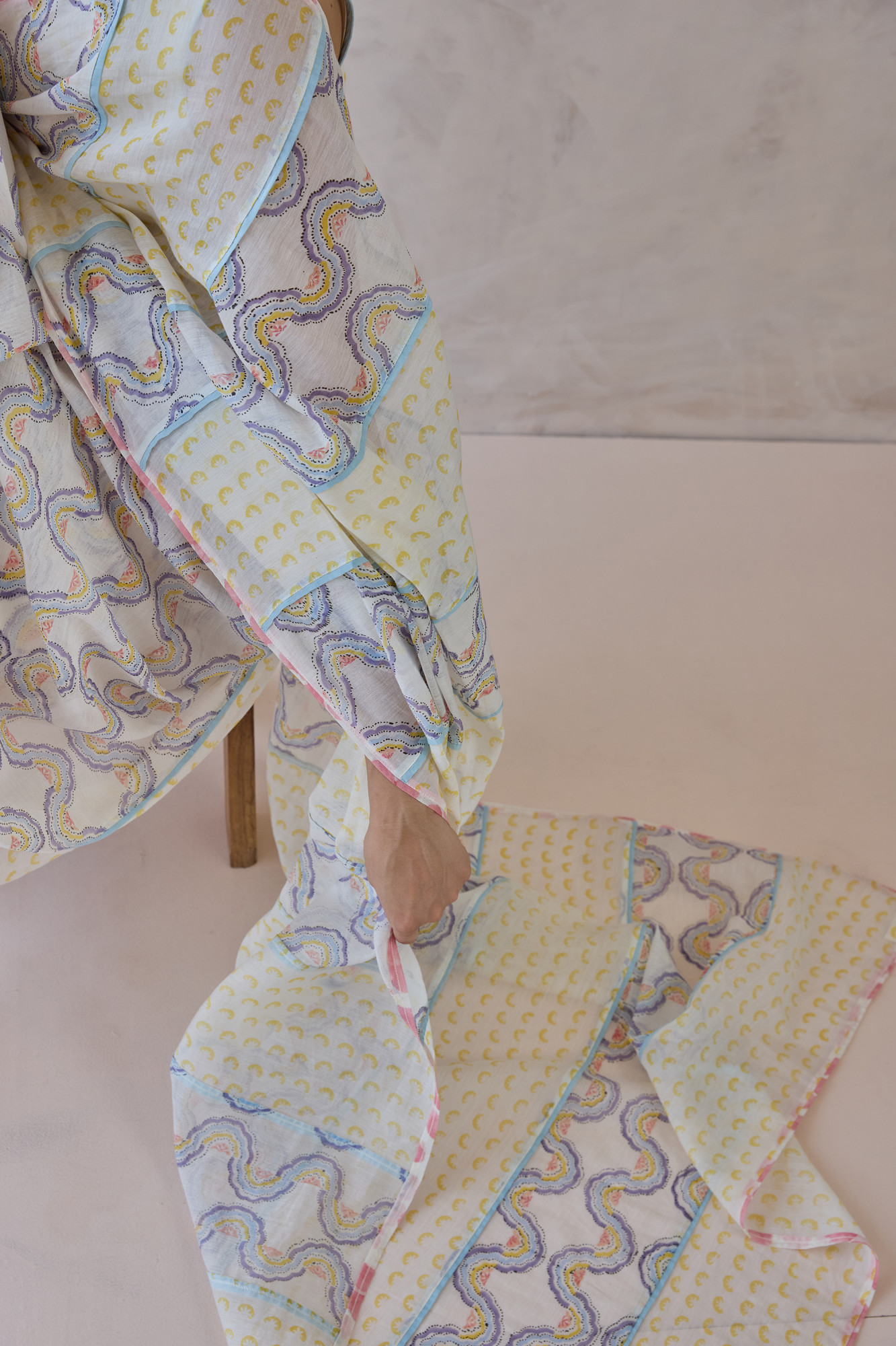 Tarang Block Printed Handloom Chanderi Saree