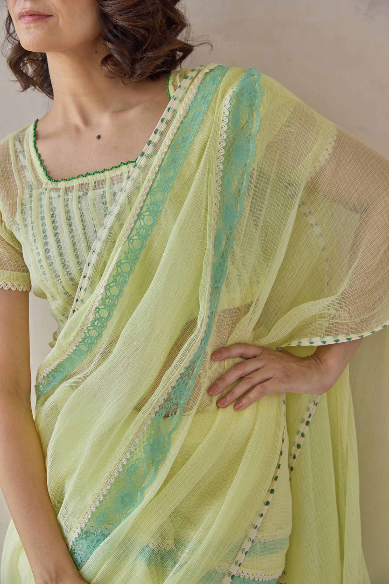 Meher Kota Doria Blouse