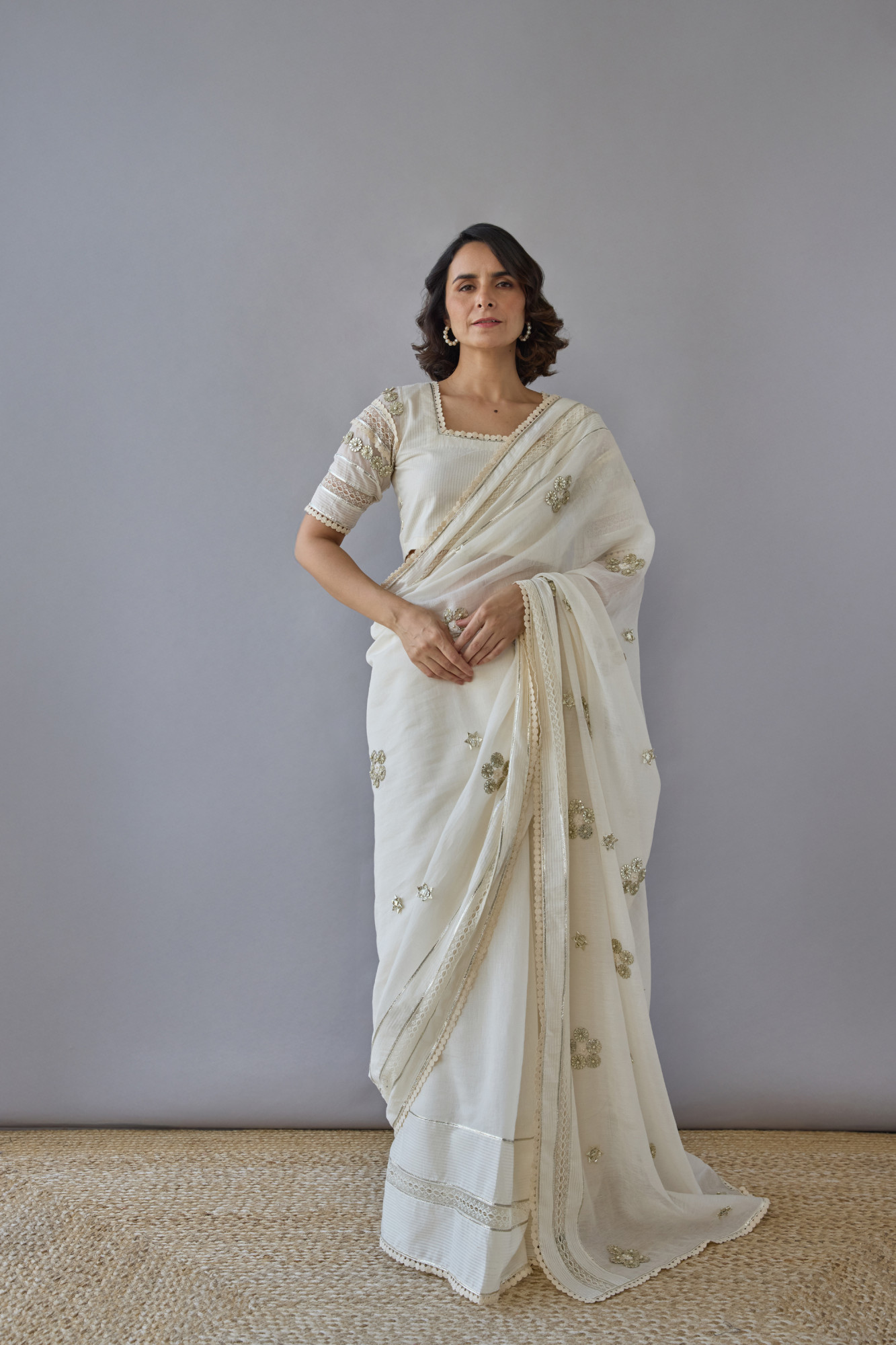 Chaandi Baag Handloom Chanderi Gota Saree