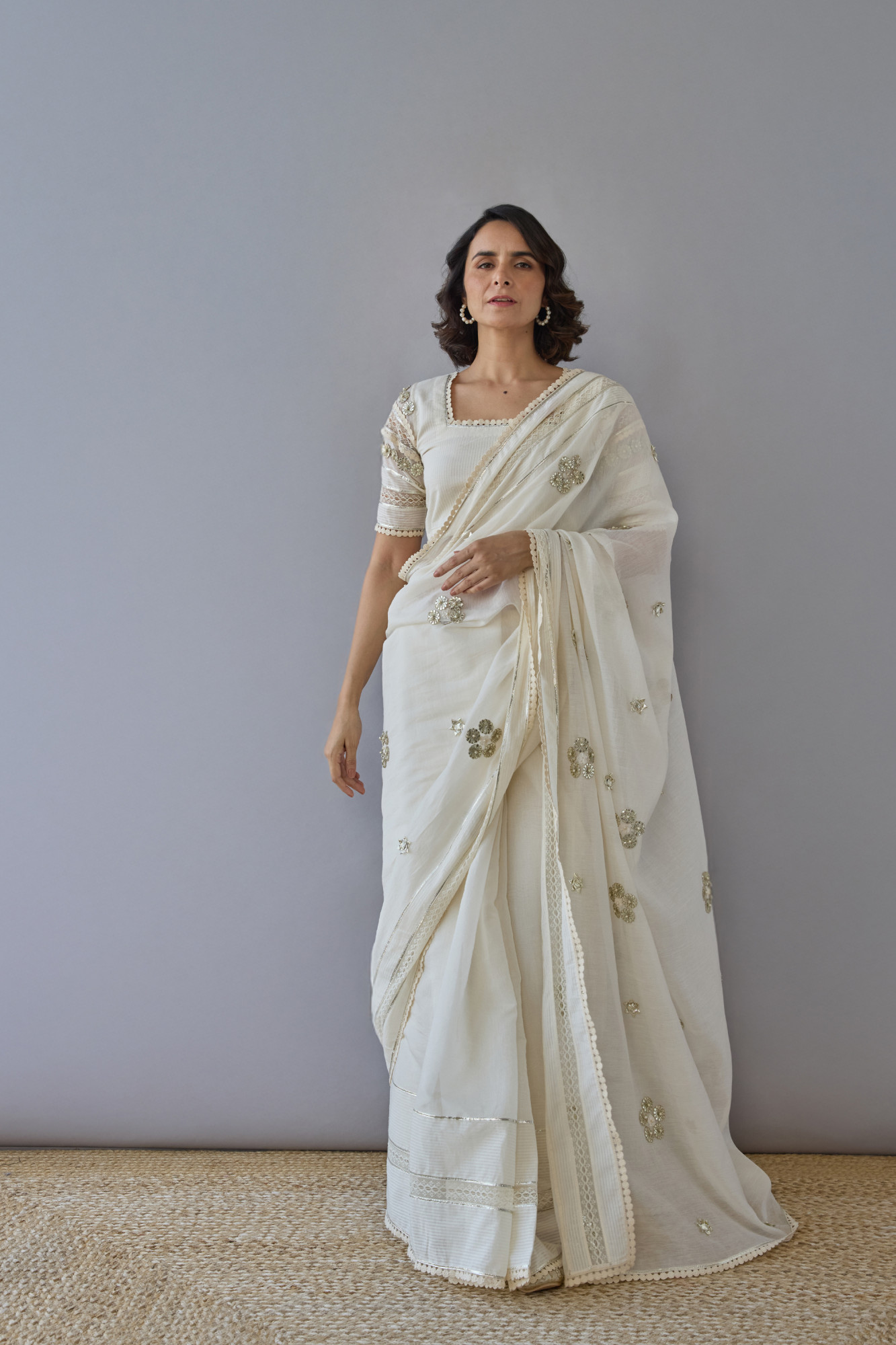 Chaandi Baag Handloom Chanderi Gota Saree