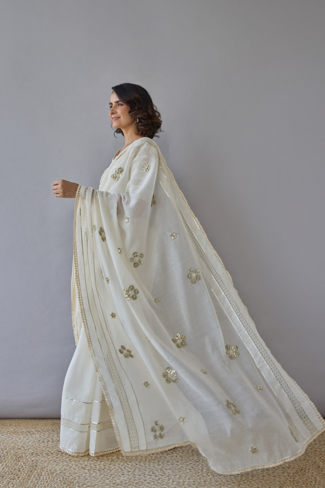 Chaandi Baag Handloom Chanderi Gota Saree