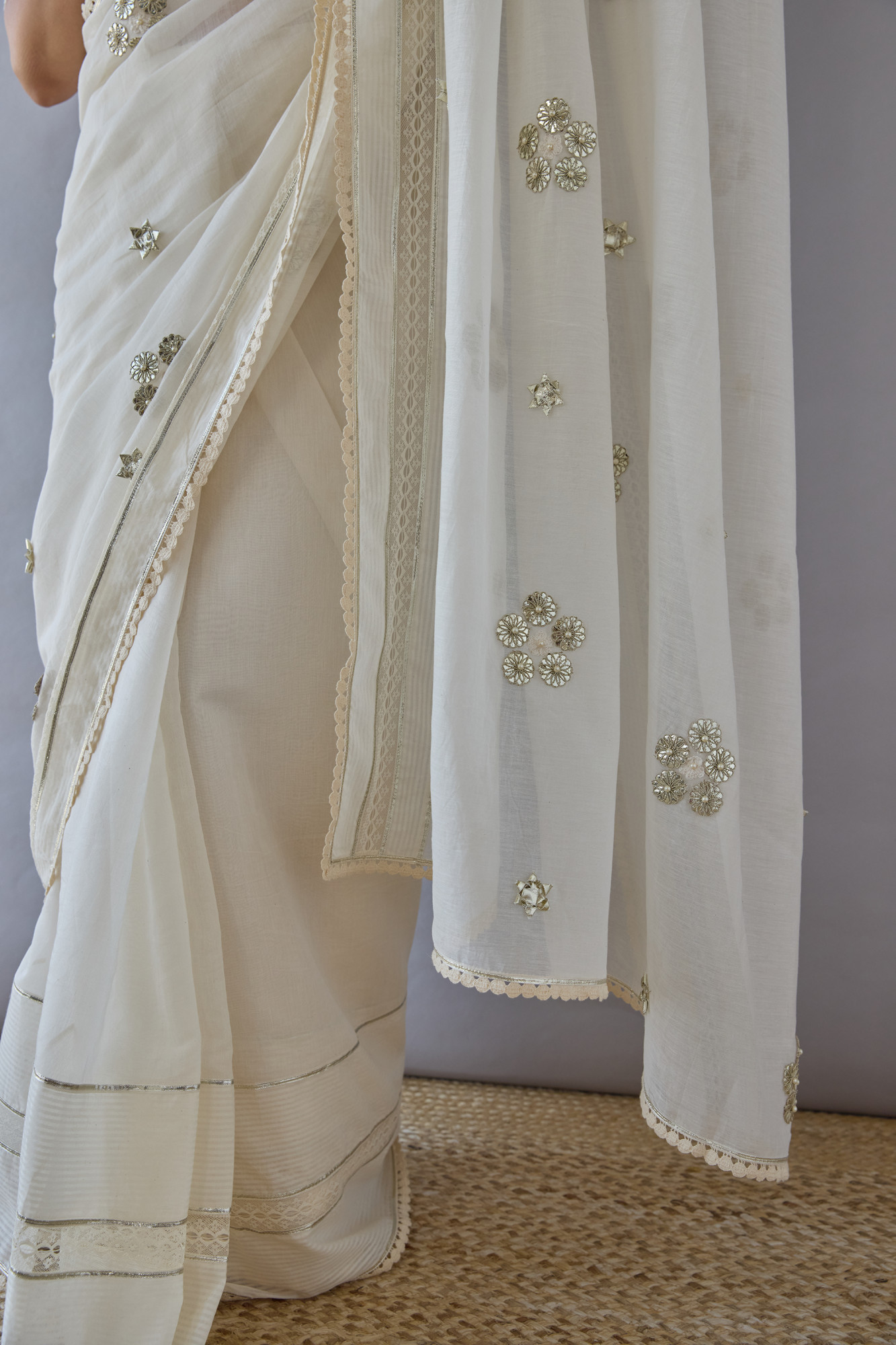 Chaandi Baag Handloom Chanderi Gota Saree