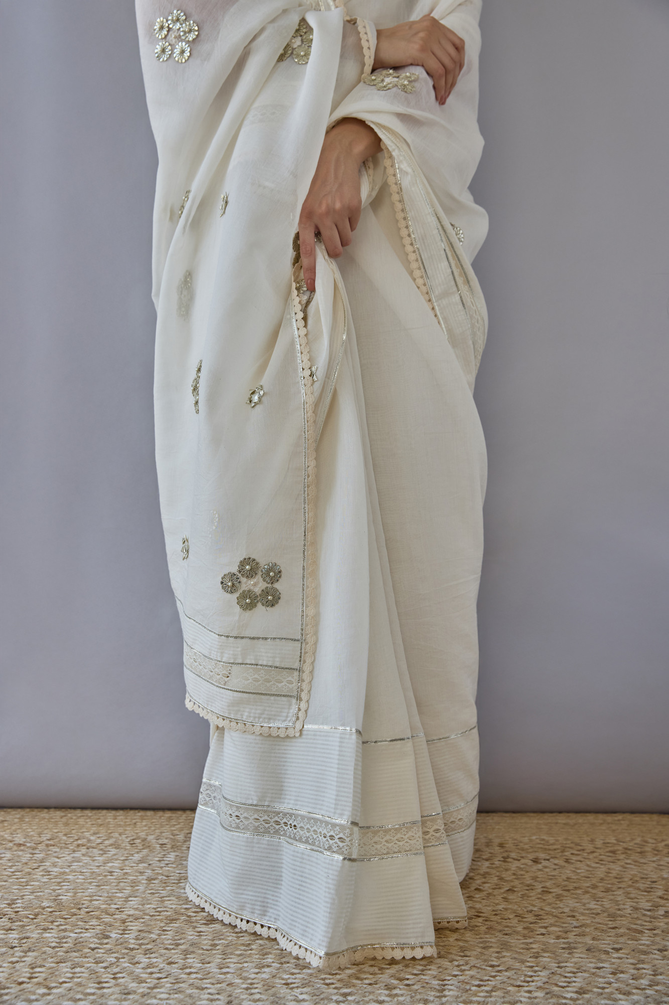 Chaandi Baag Handloom Chanderi Gota Saree