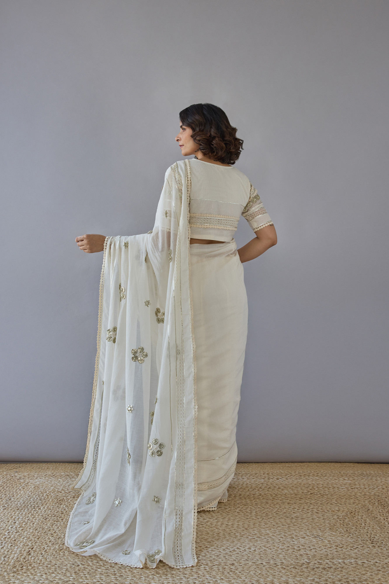 Chaandi Baag Handloom Chanderi Gota Saree