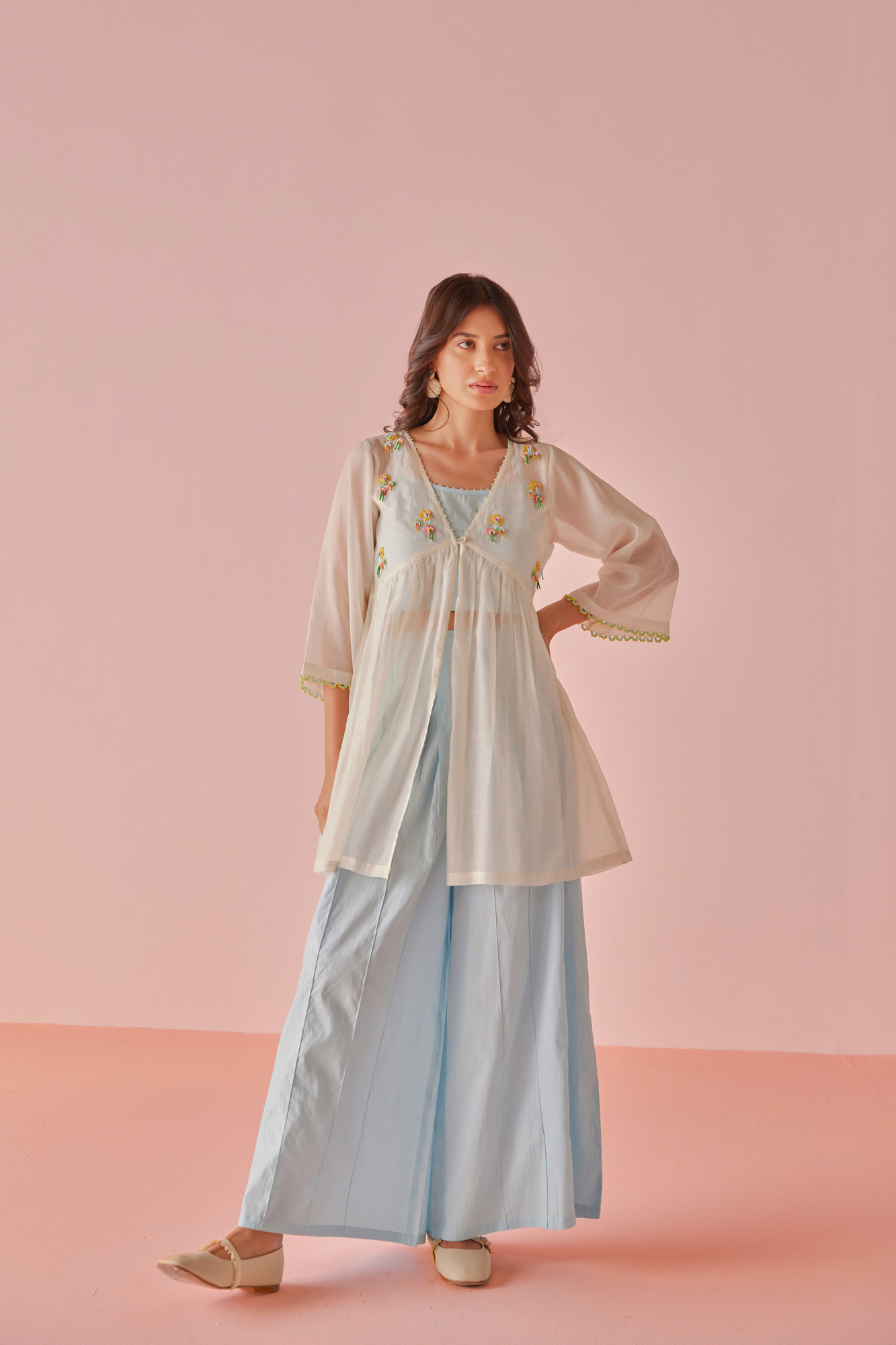 Crystal Chanderi Cotton 3 pc Set