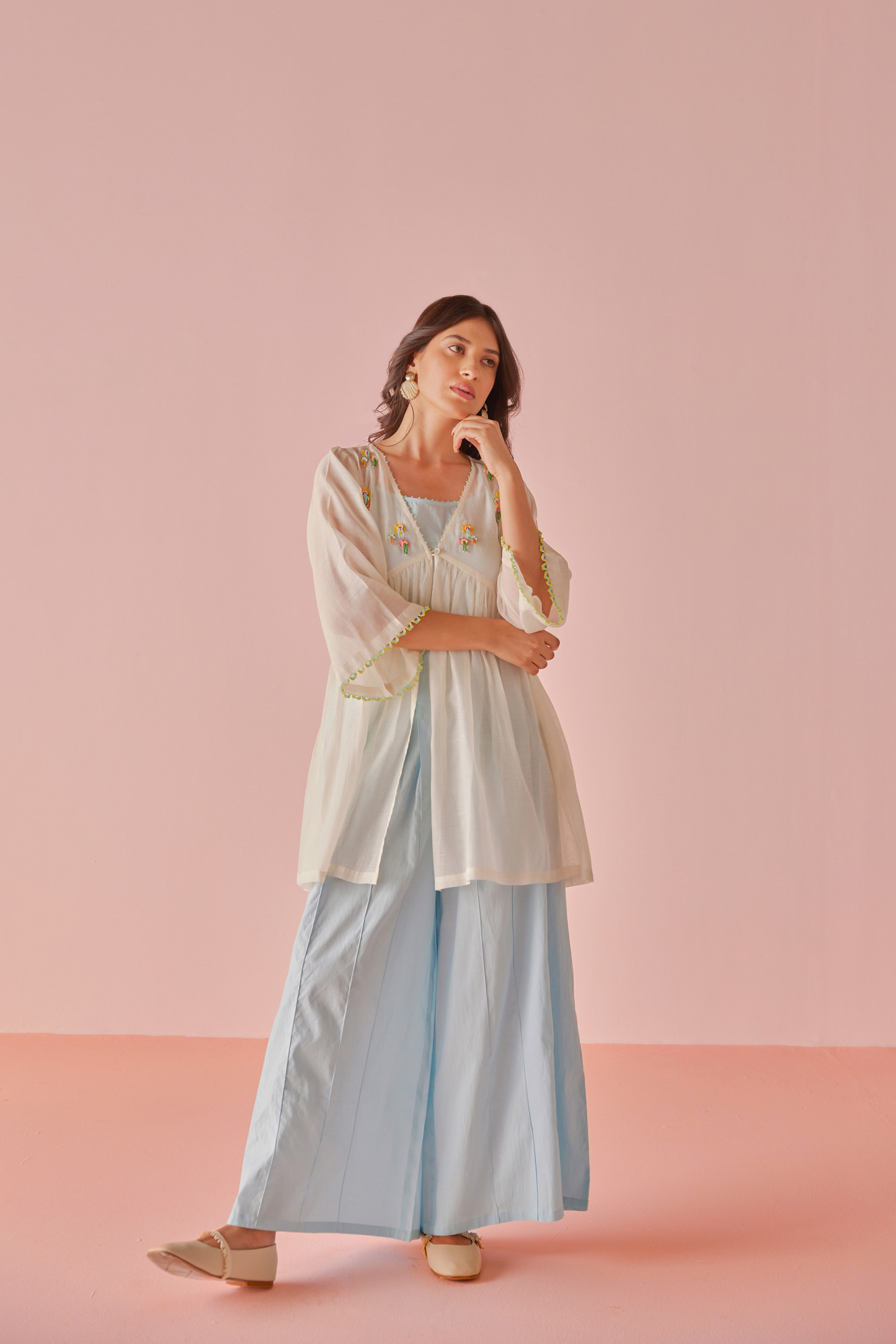 Crystal Chanderi Cotton 3 pc Set