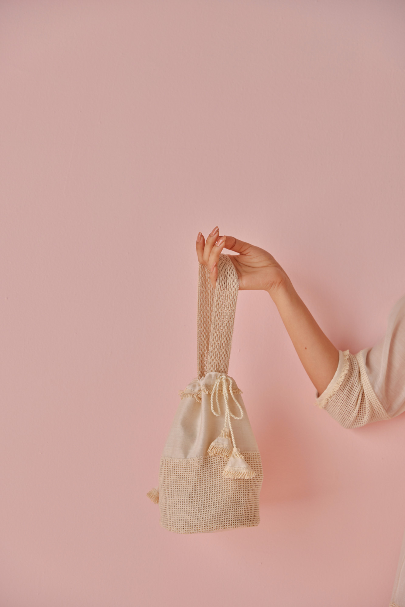 Sweet Spell Chanderi Cotton Mesh Potli