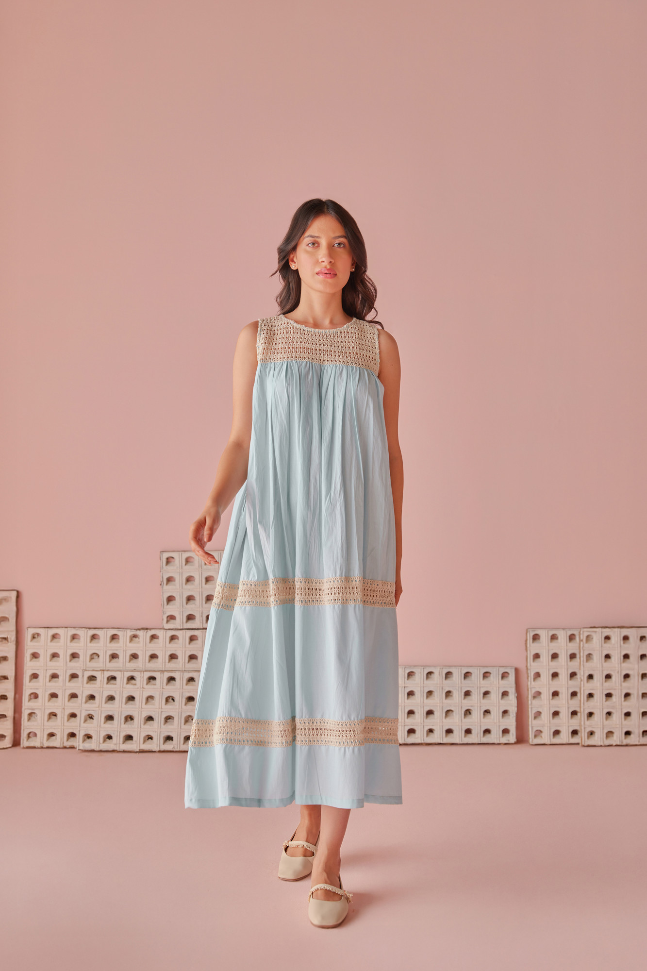 Cloud Kiss Cotton Modal Lace Maxi Dress