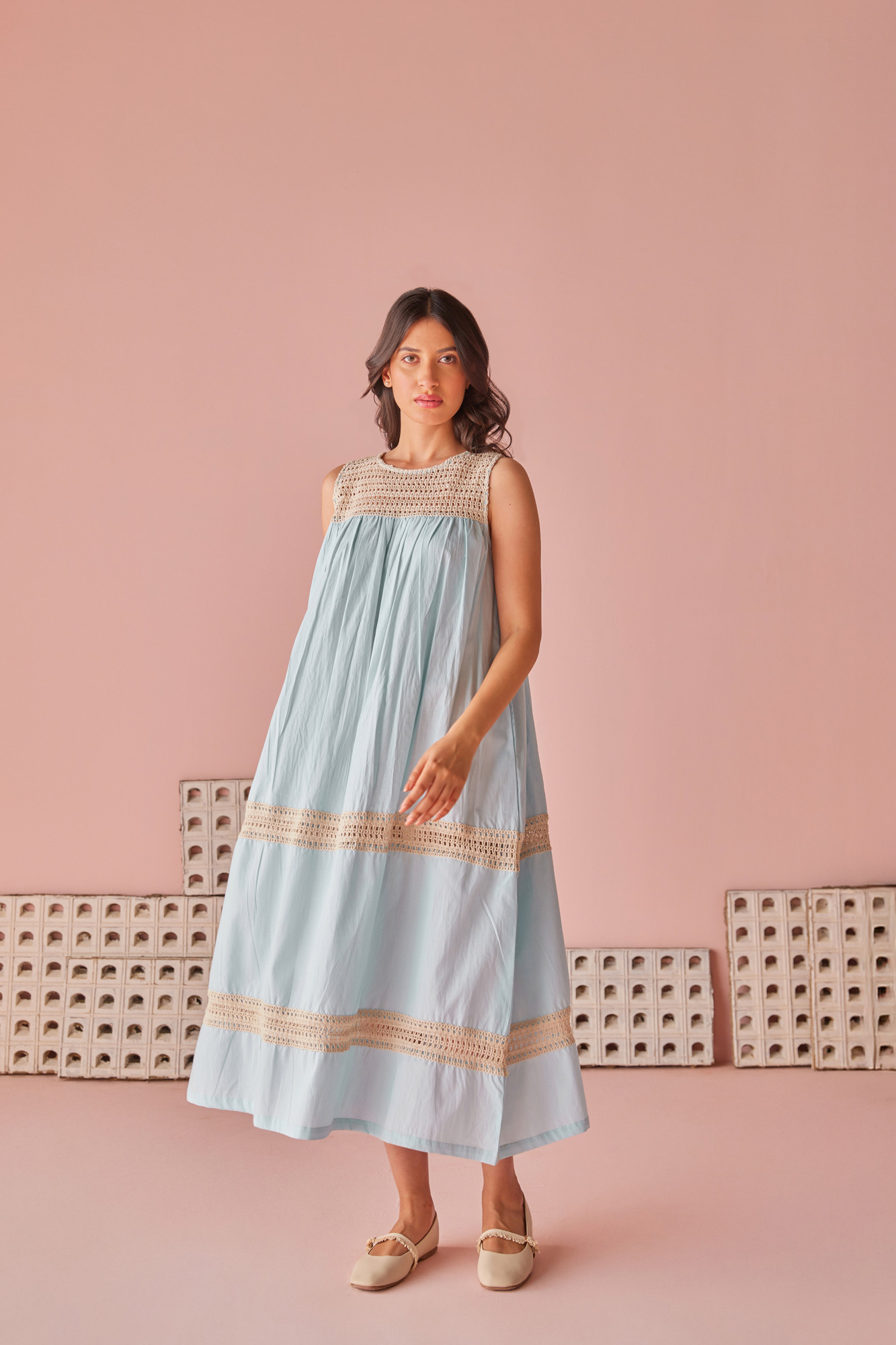 Cloud Kiss Cotton Modal Lace Maxi Dress