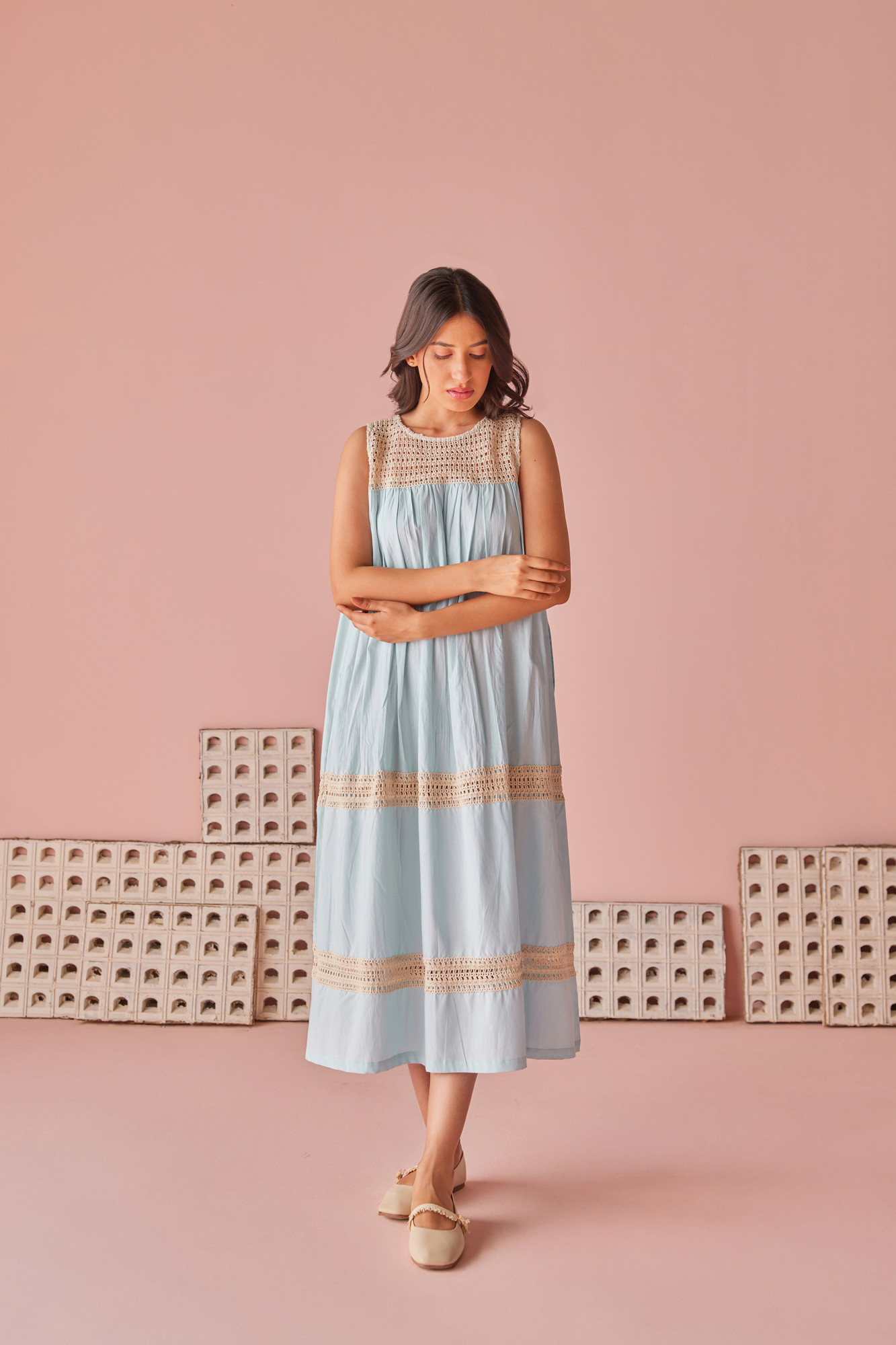 Cloud Kiss Cotton Modal Lace Maxi Dress