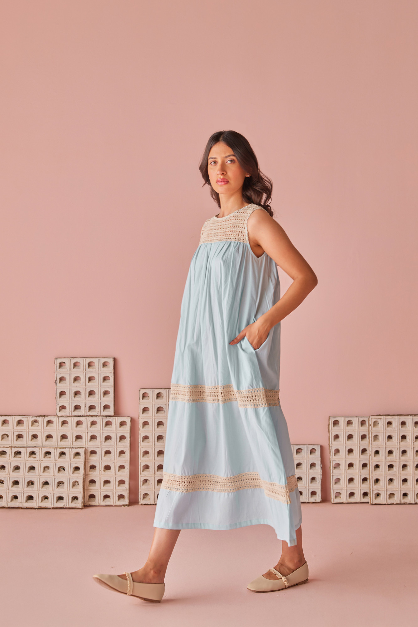 Cloud Kiss Cotton Modal Lace Maxi Dress