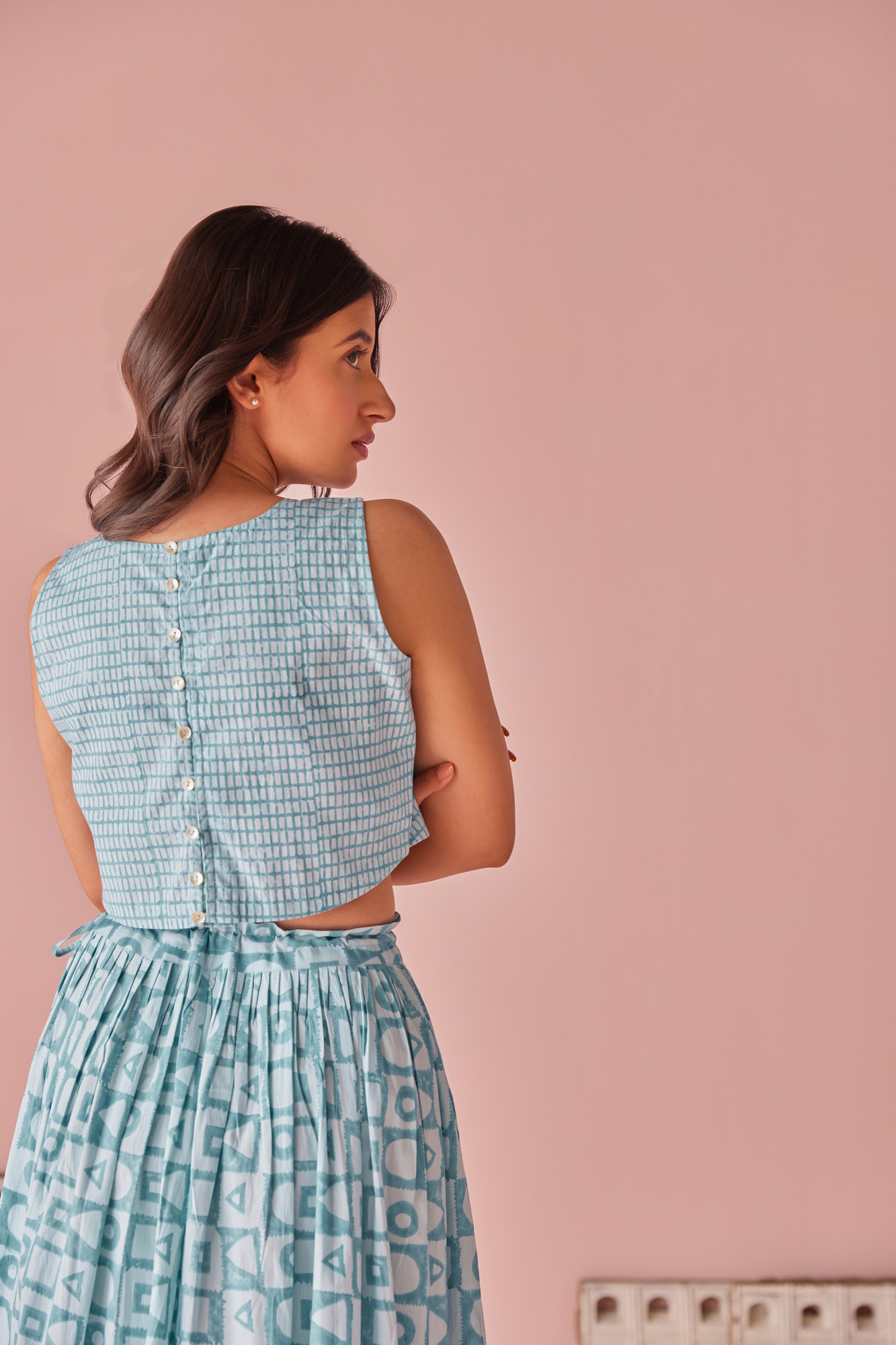 Frosted Cotton Modal Crop Top