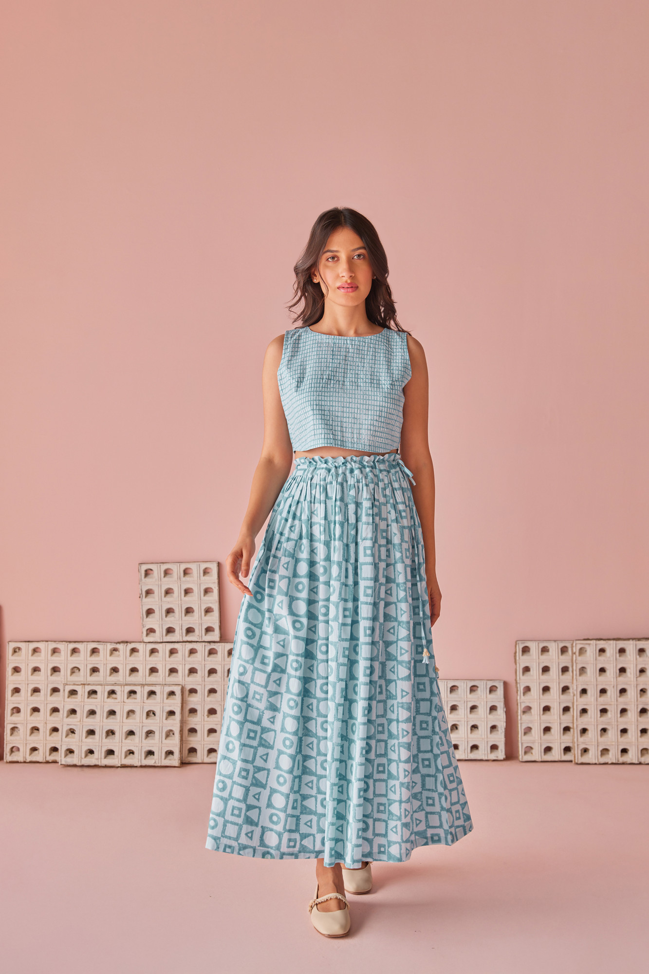 Frosted Cotton Modal Crop Top