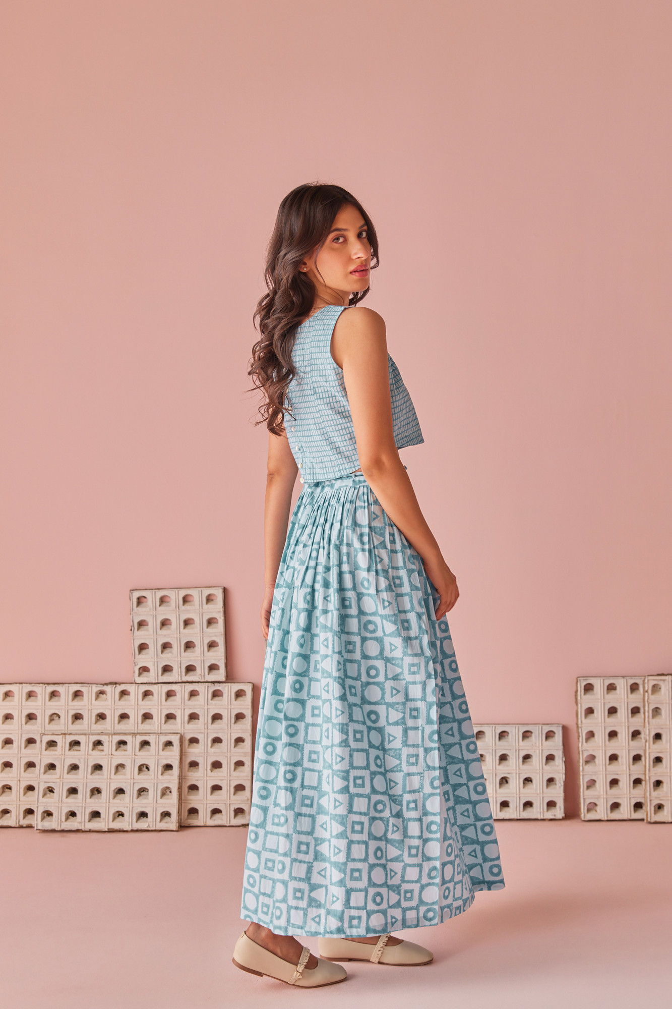 Frosted Cotton Modal Crop Top