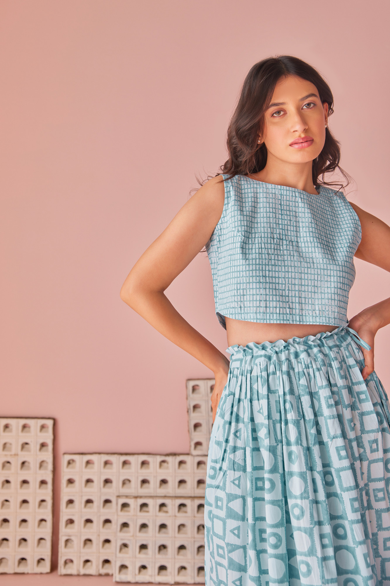 Frosted Cotton Modal Crop Top