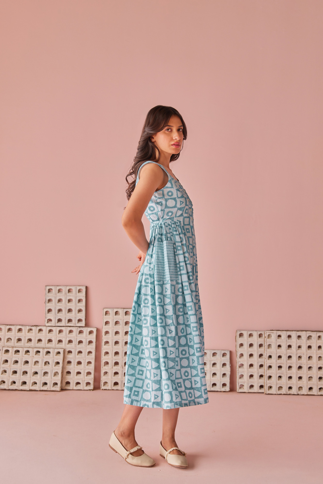 Misty Cotton Modal Midi Dress