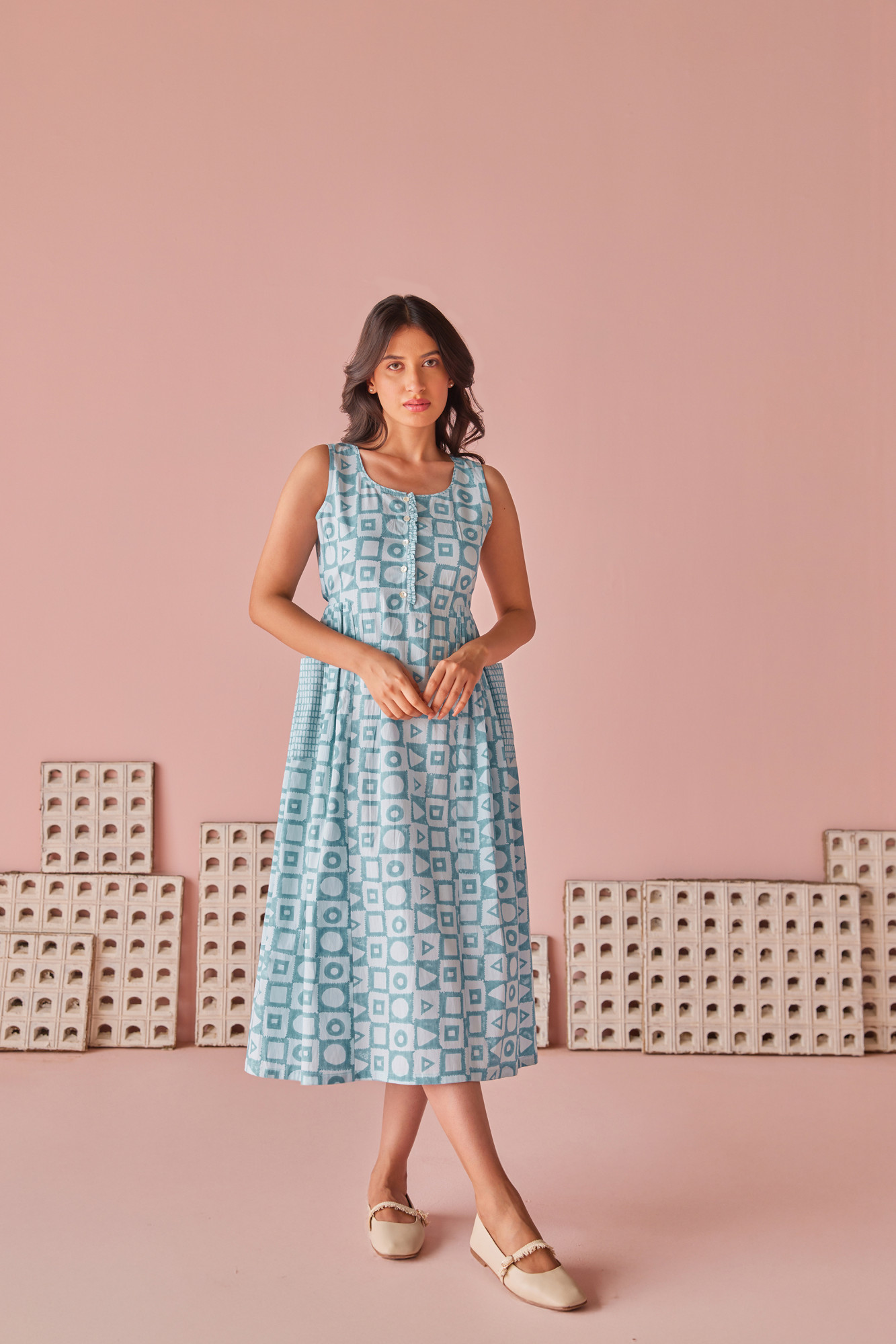 Misty Cotton Modal Midi Dress