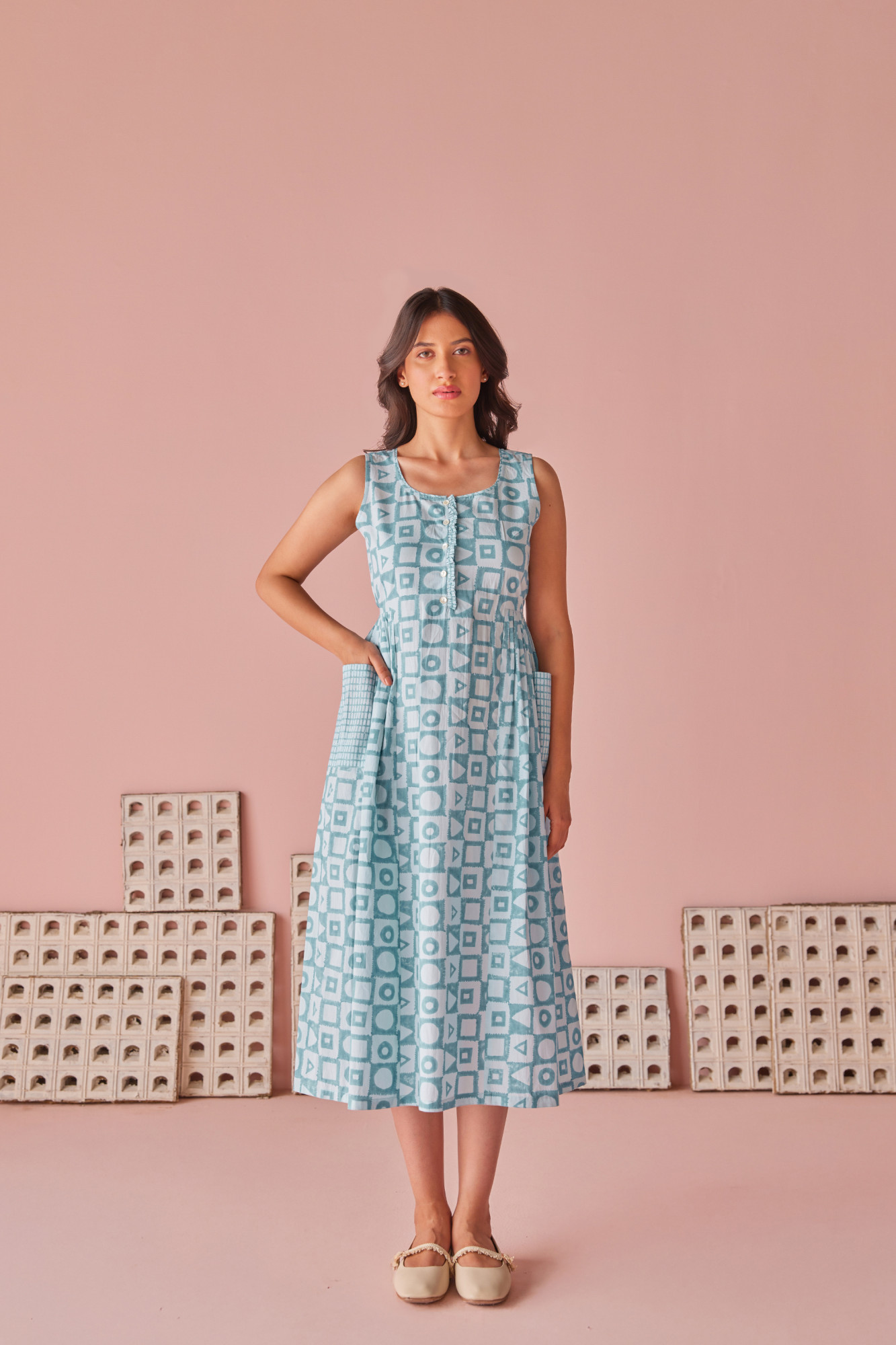Misty Cotton Modal Midi Dress