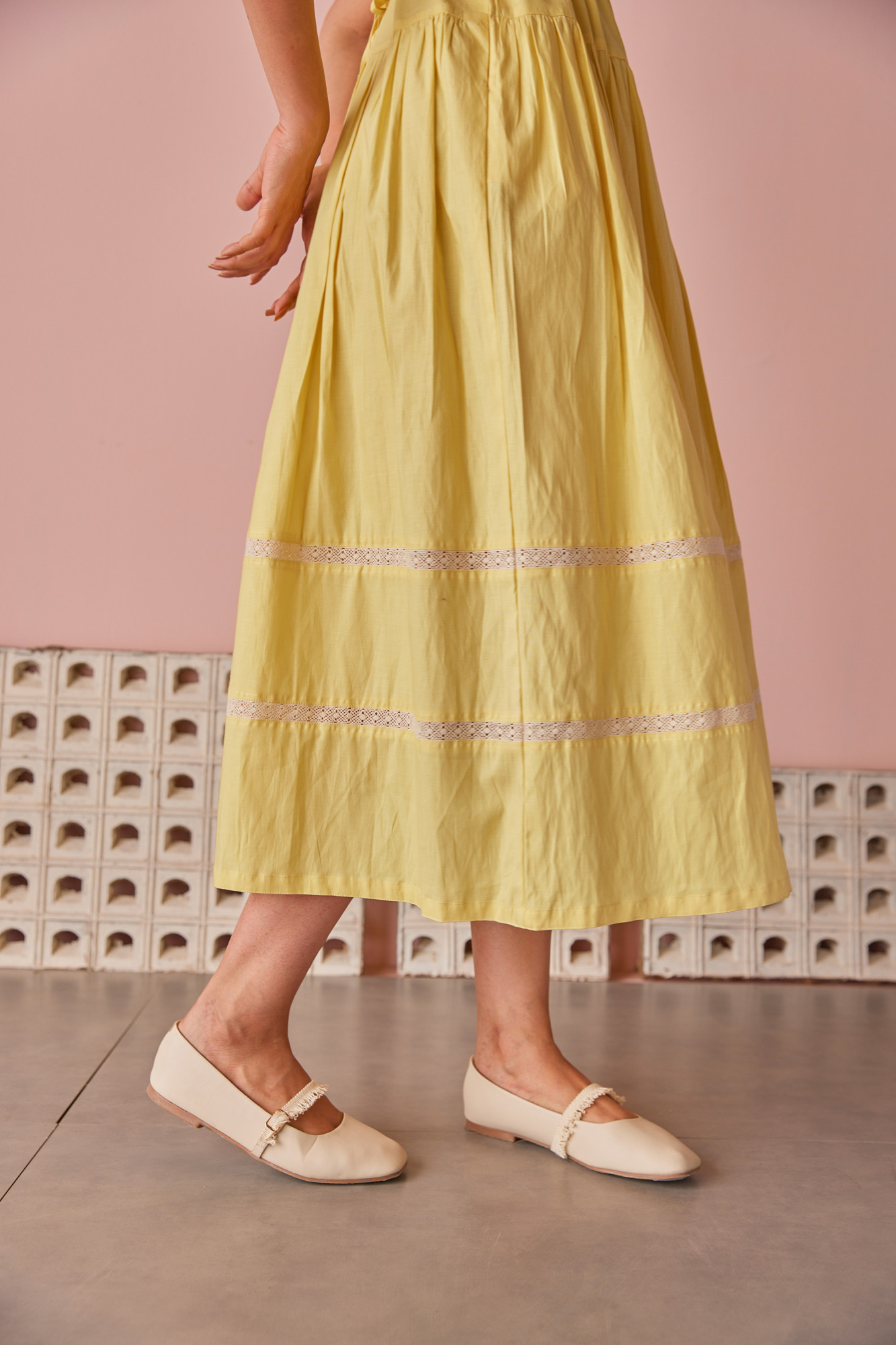 Morning Dew Cotton Modal Drop Waist Dress