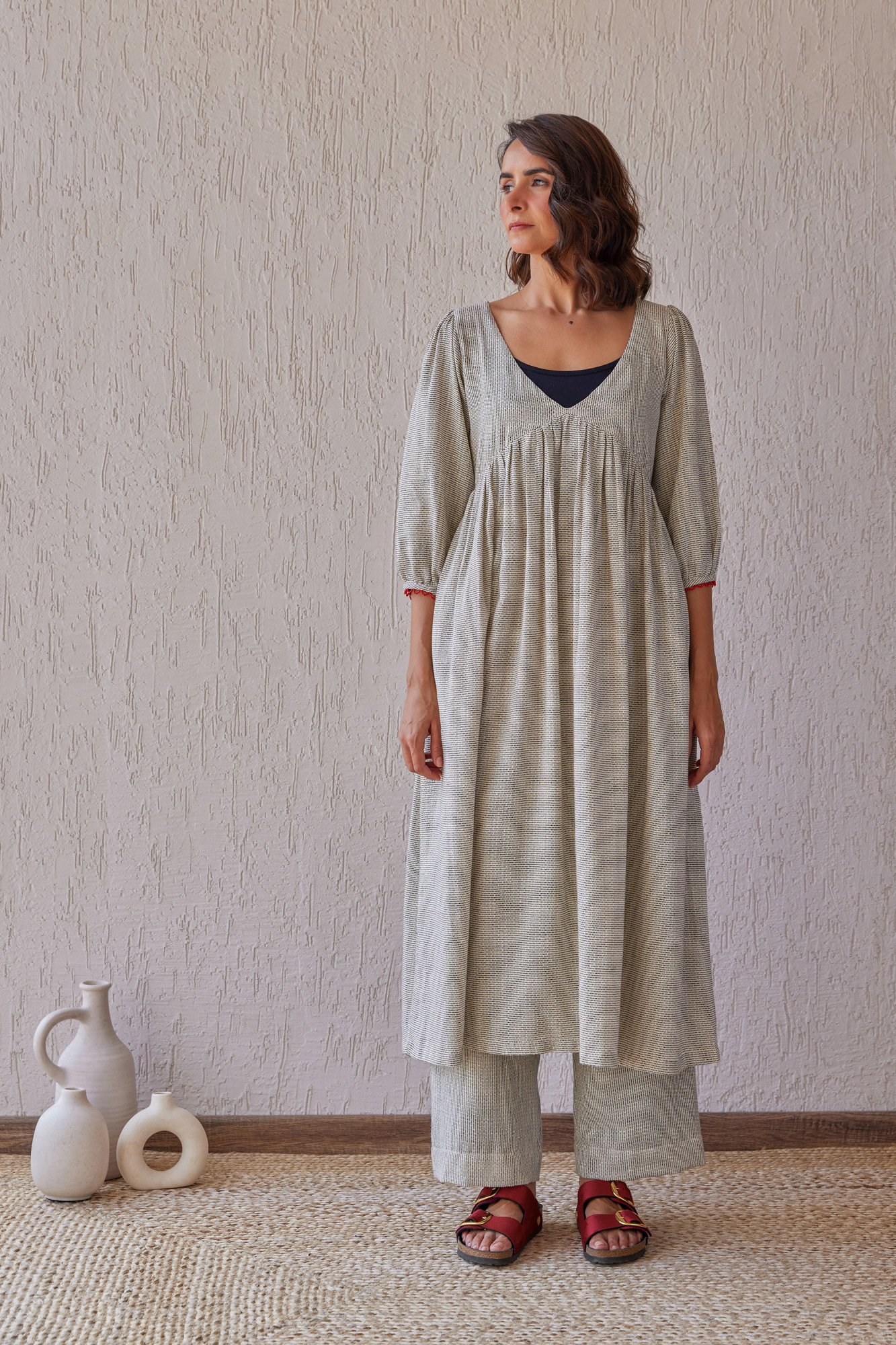 Ebony Handloom Cotton Tunic Set