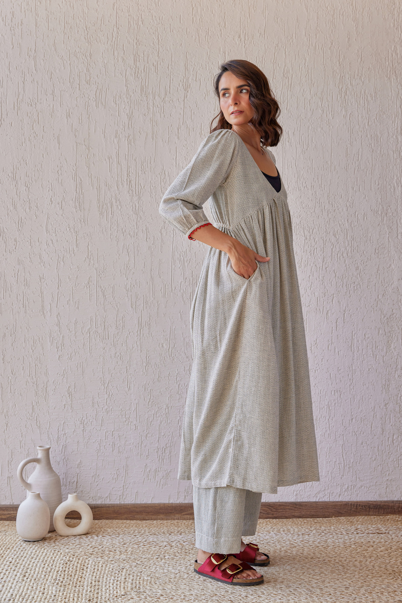 Ebony Handloom Cotton Tunic Set