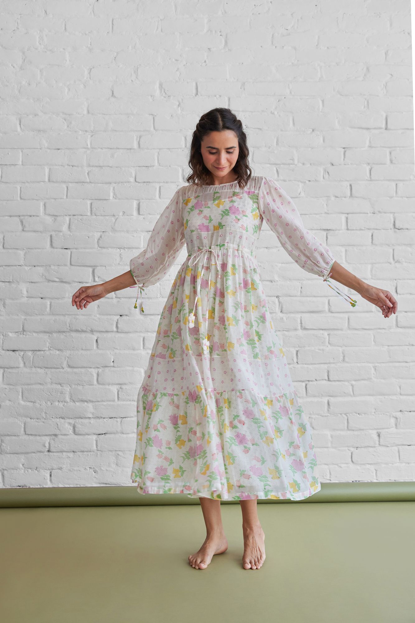 Orchid Chanderi Cotton Dress