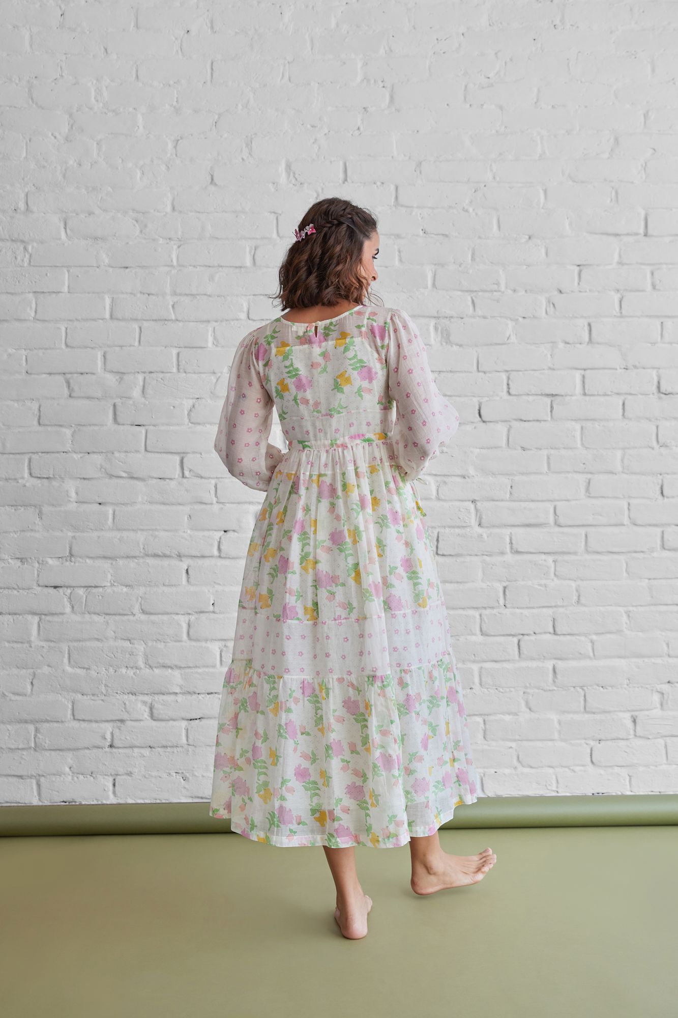 Orchid Chanderi Cotton Dress