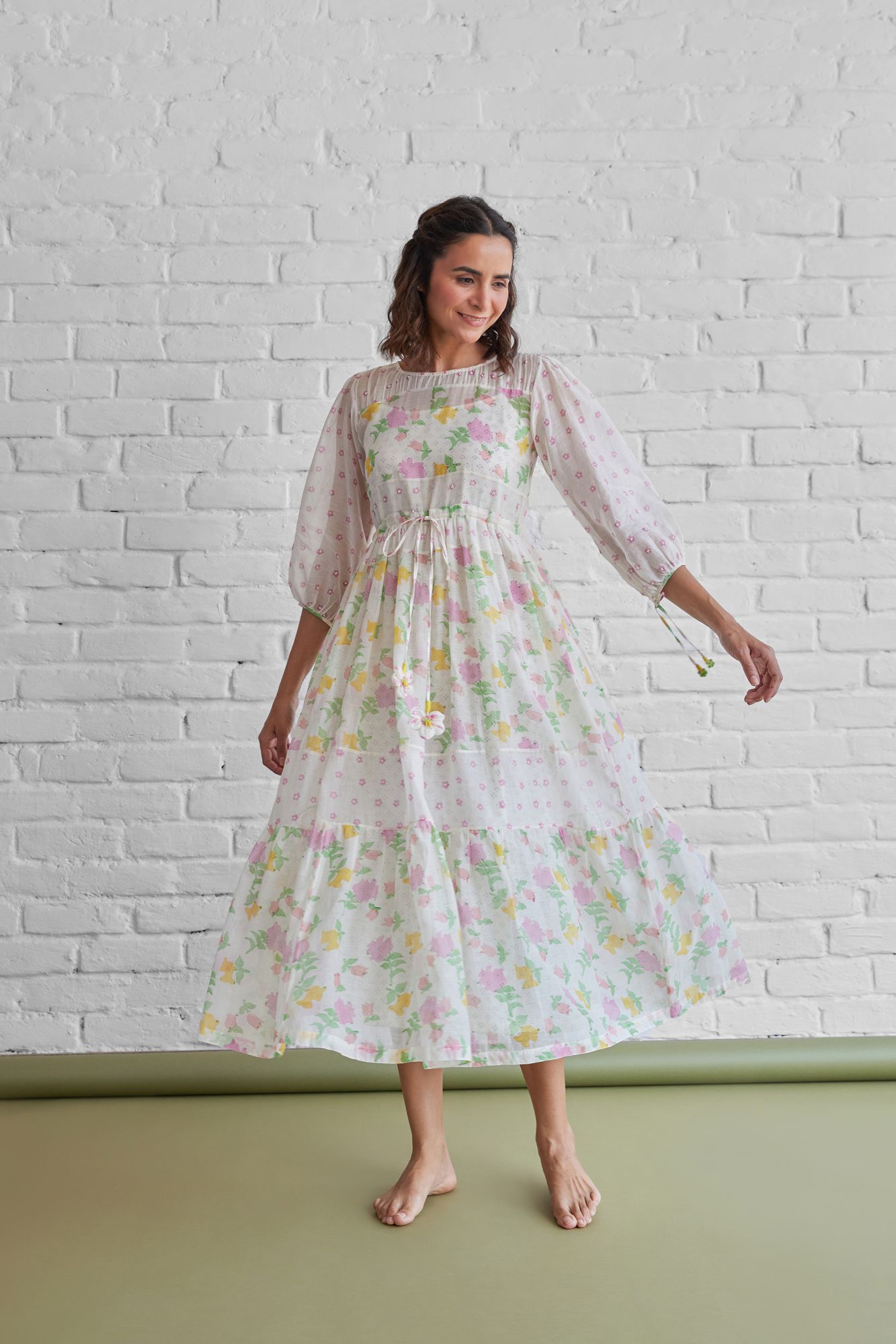 Orchid Chanderi Cotton Dress