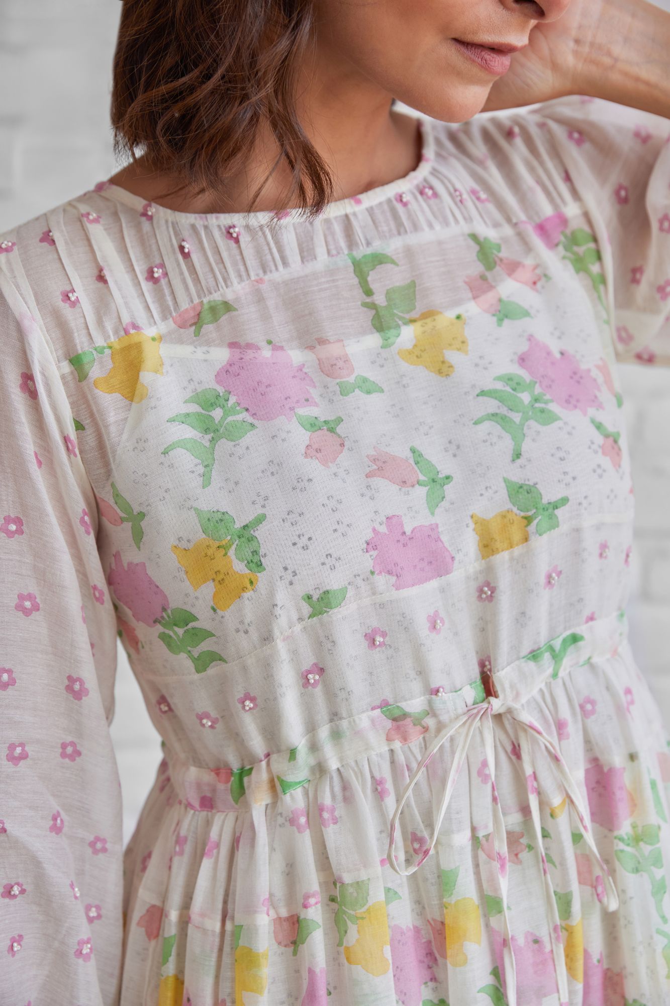 Orchid Chanderi Cotton Dress