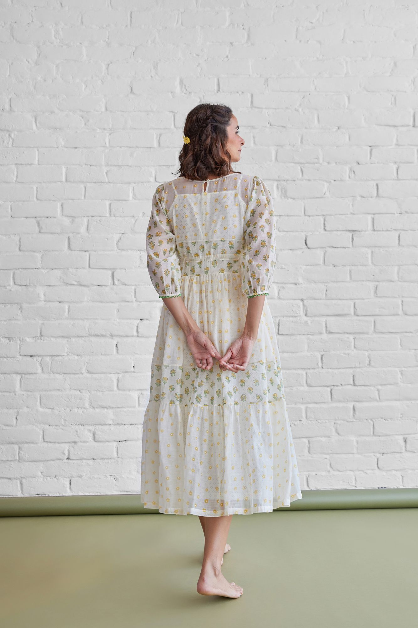 Daylily Chanderi Cotton Dress