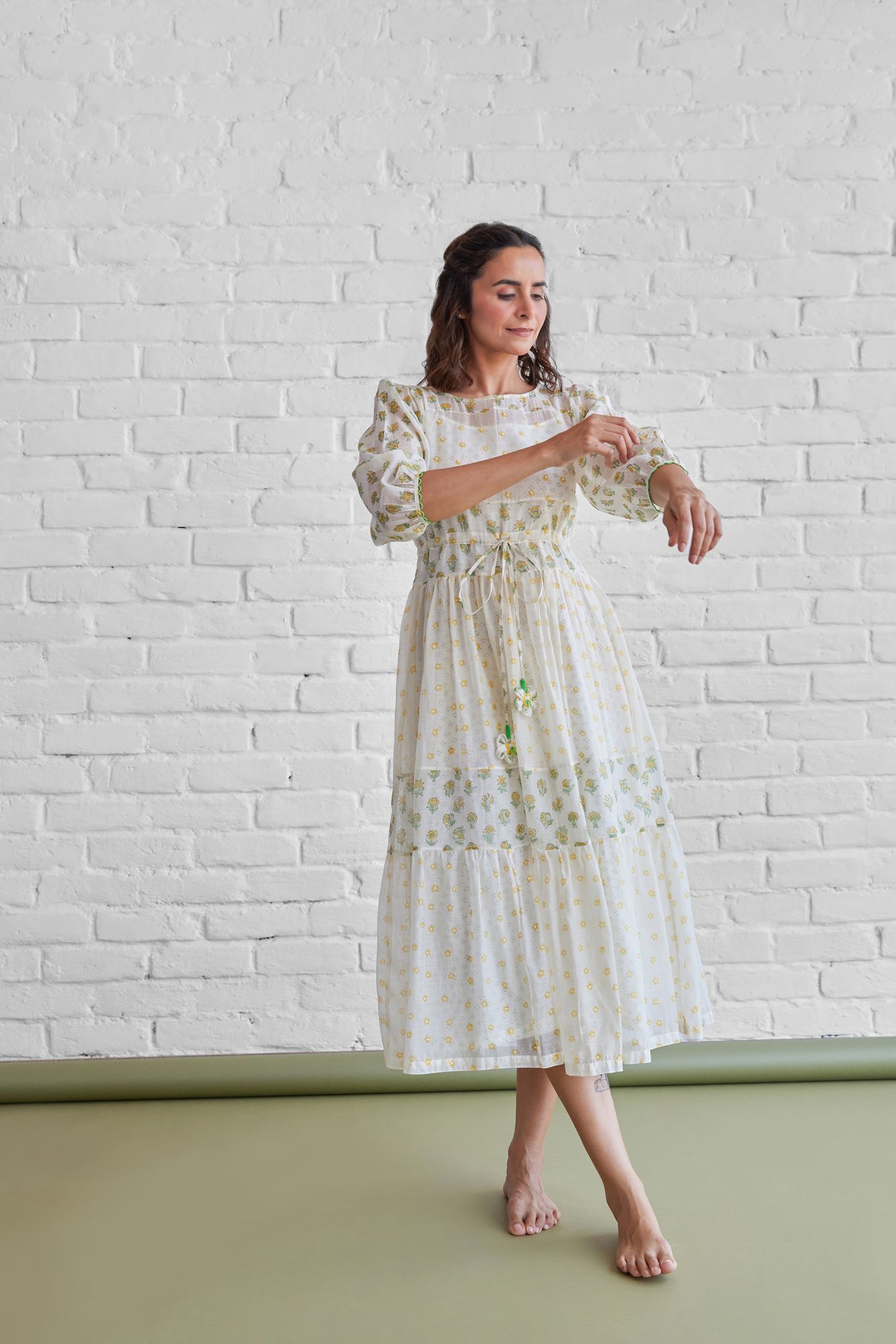 Daylily Chanderi Cotton Dress