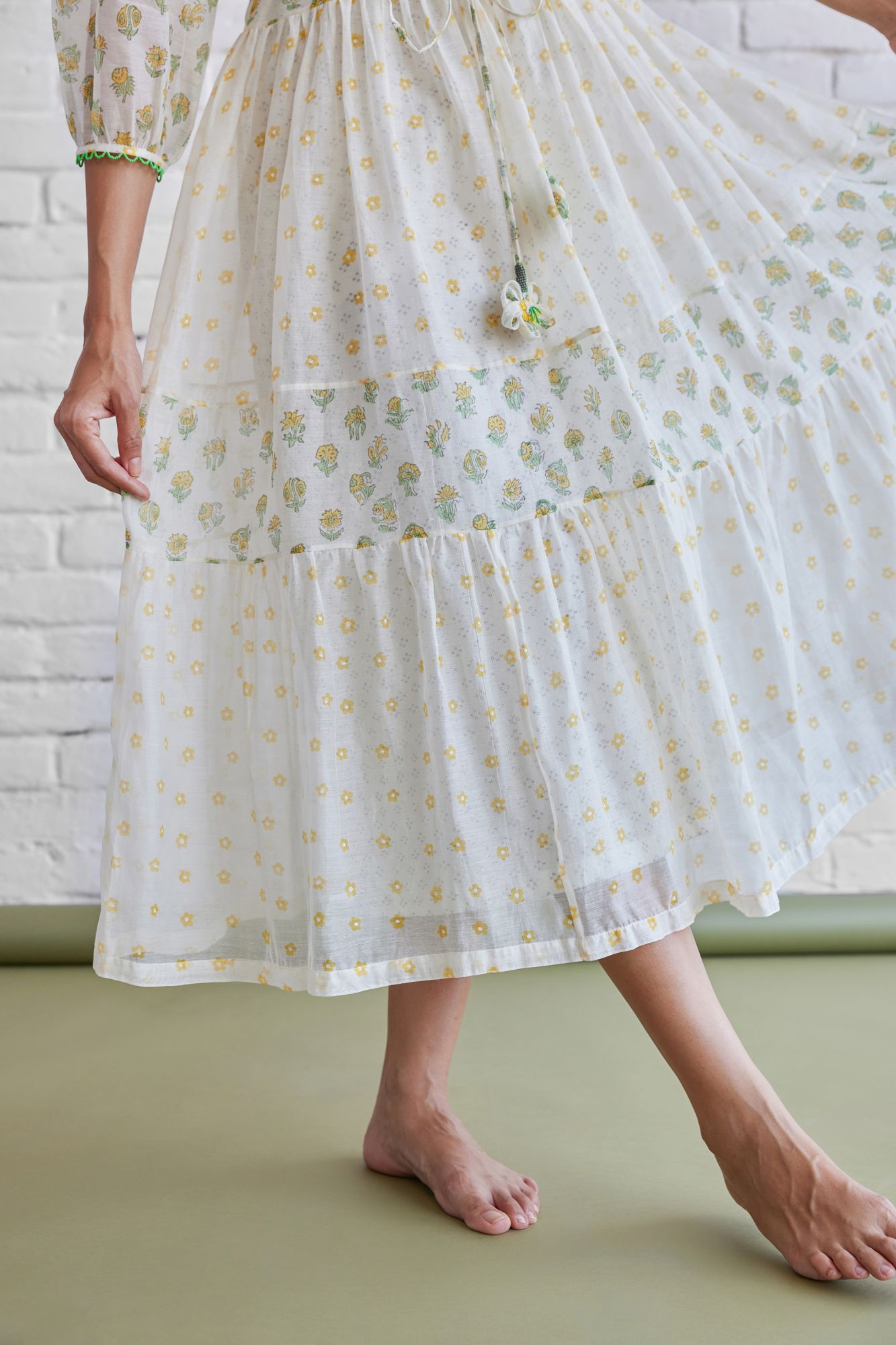 Daylily Chanderi Cotton Dress