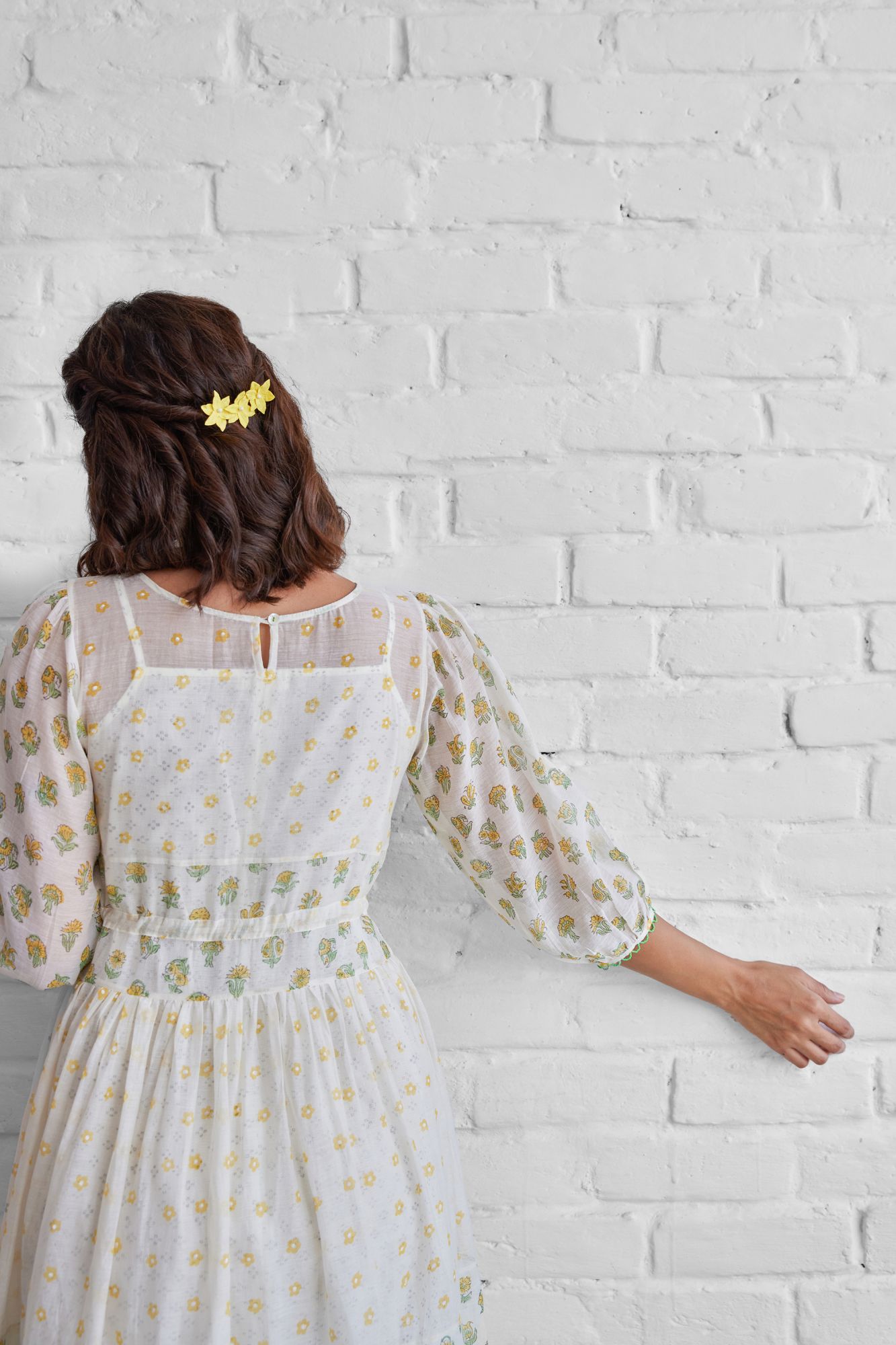 Daylily Chanderi Cotton Dress