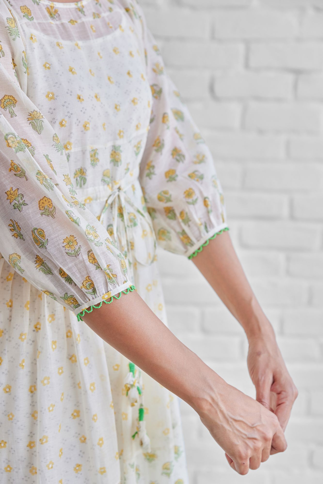 Daylily Chanderi Cotton Dress
