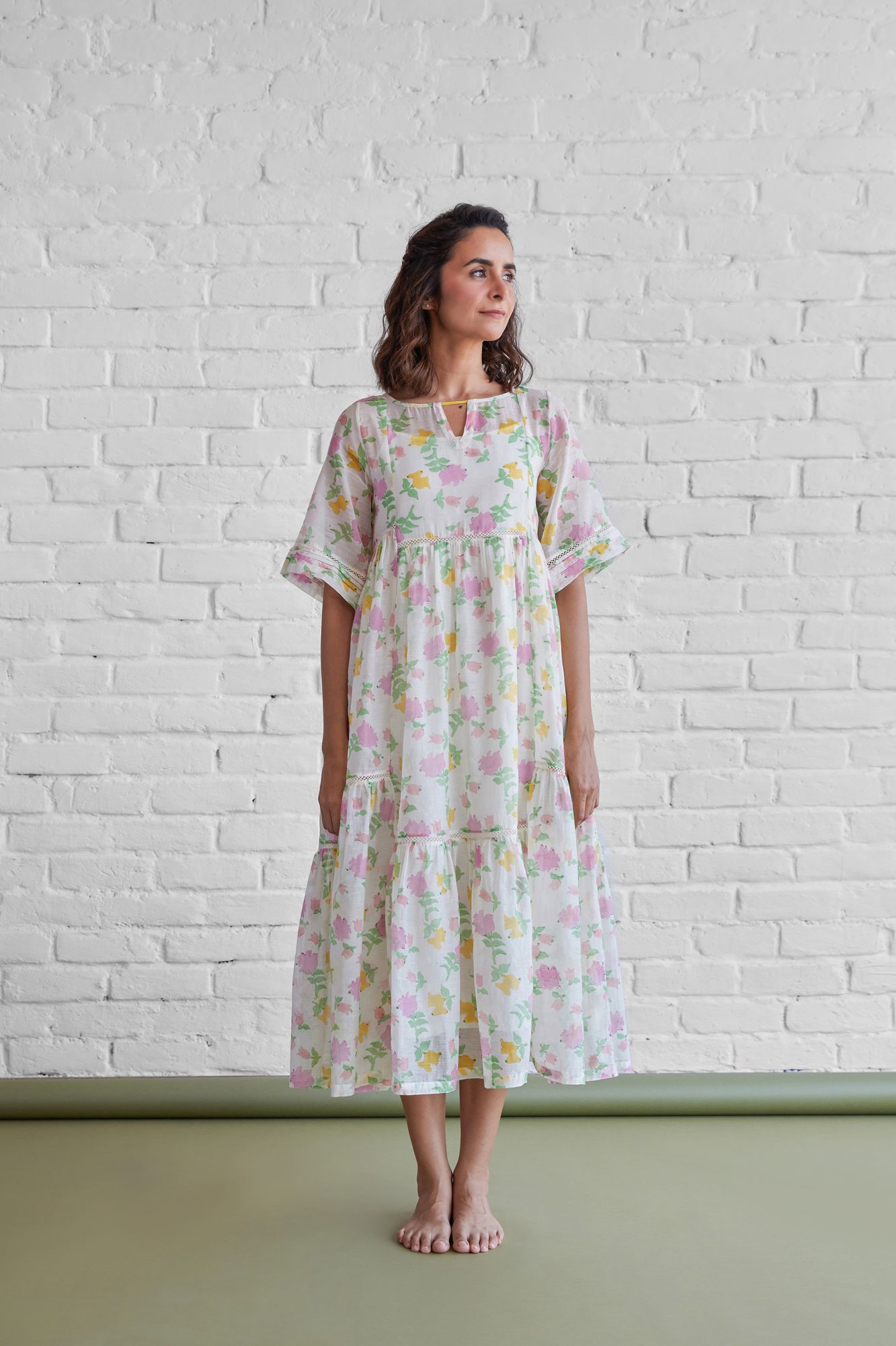 Eva Chanderi Cotton Dress