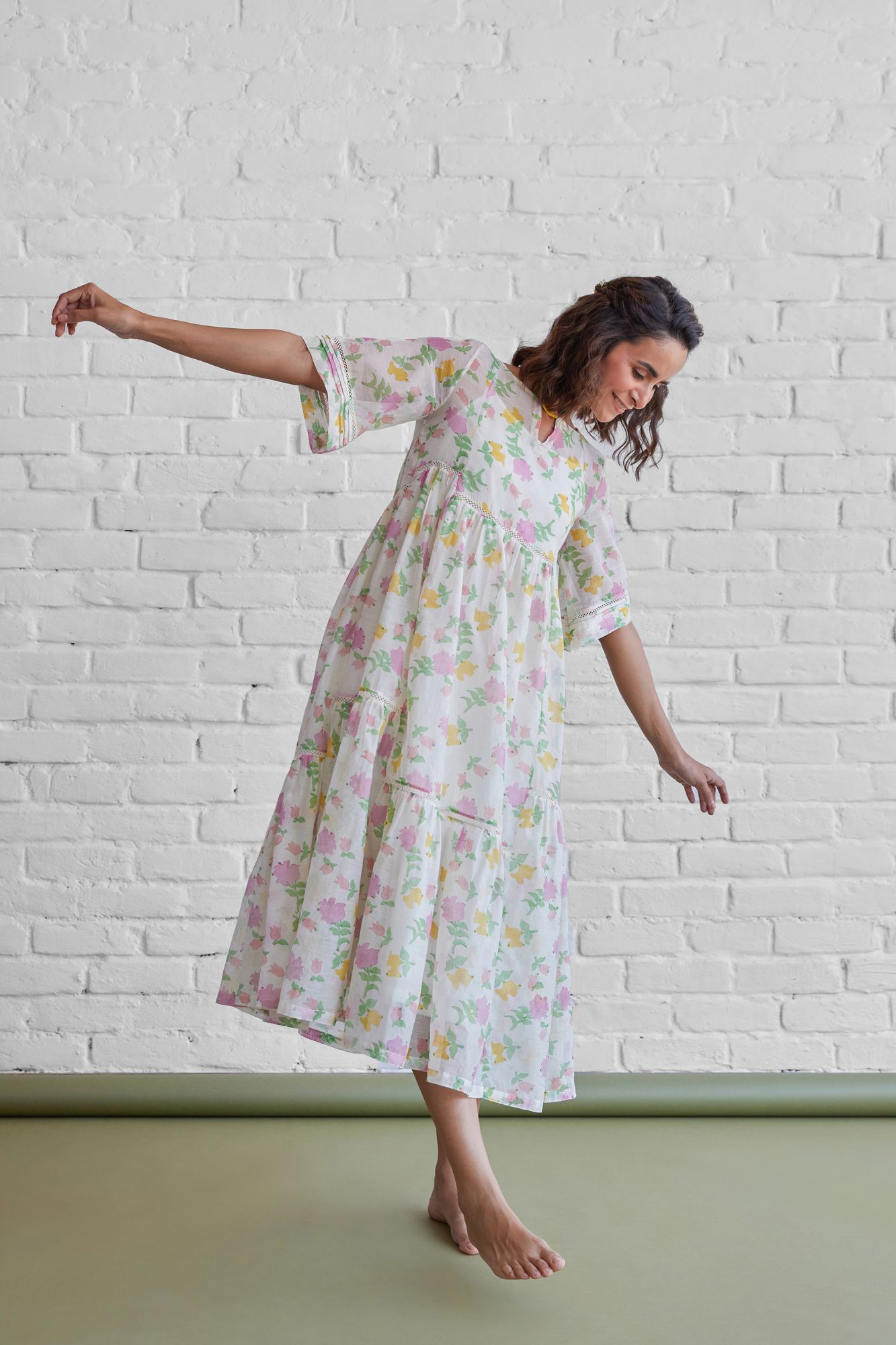 Eva Chanderi Cotton Dress