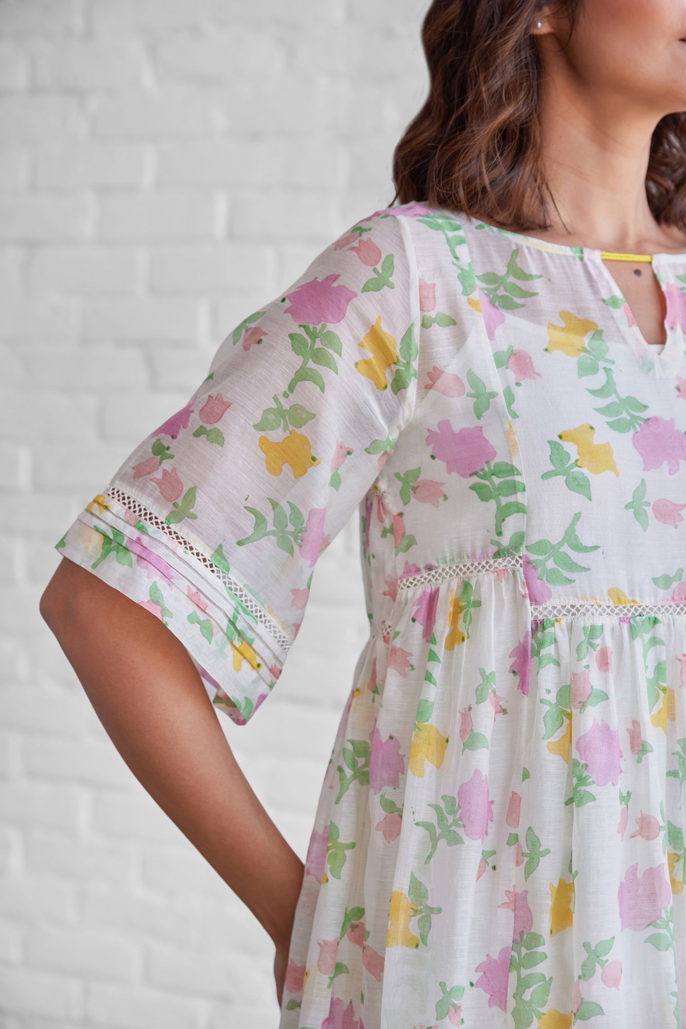 Eva Chanderi Cotton Dress