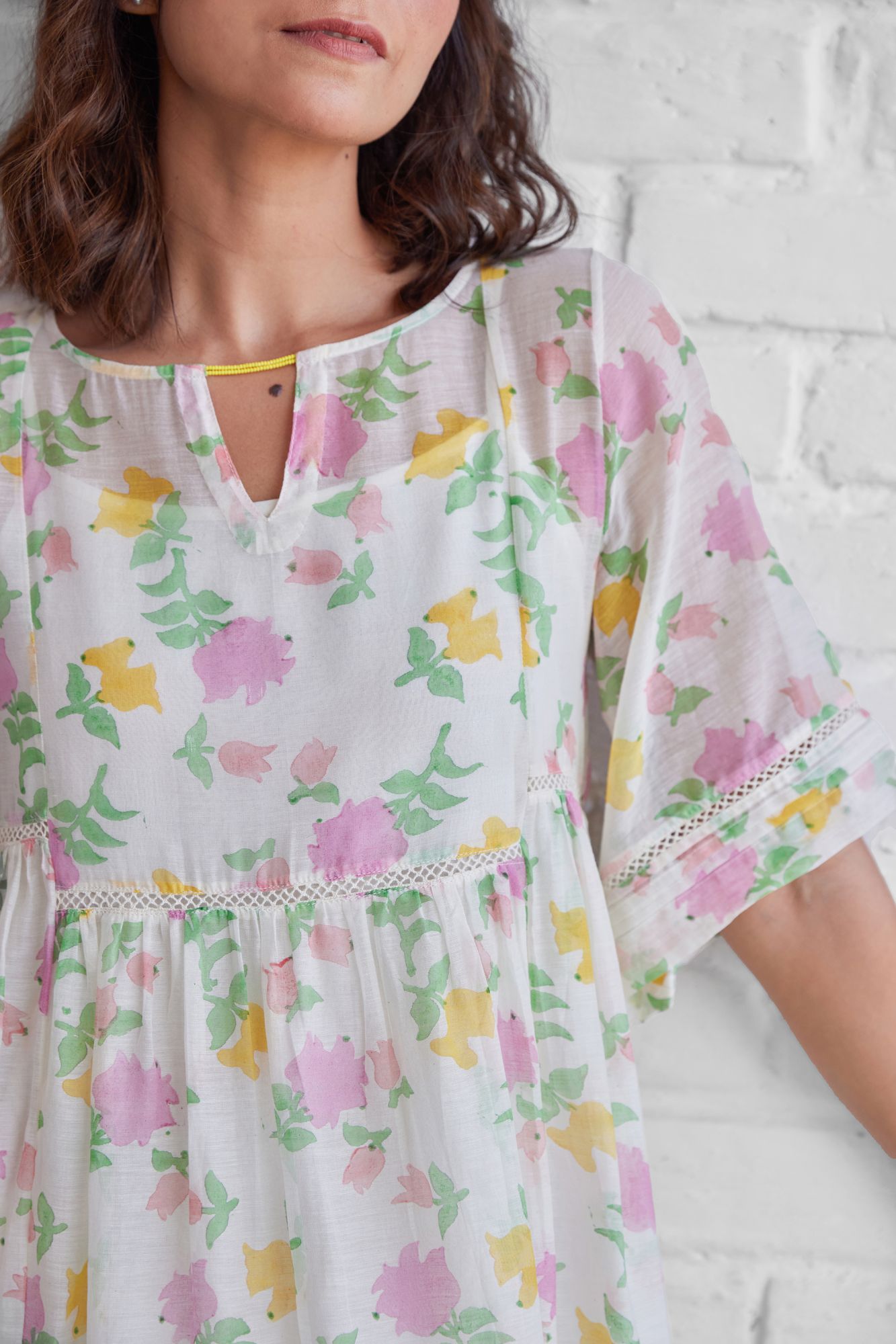 Eva Chanderi Cotton Dress