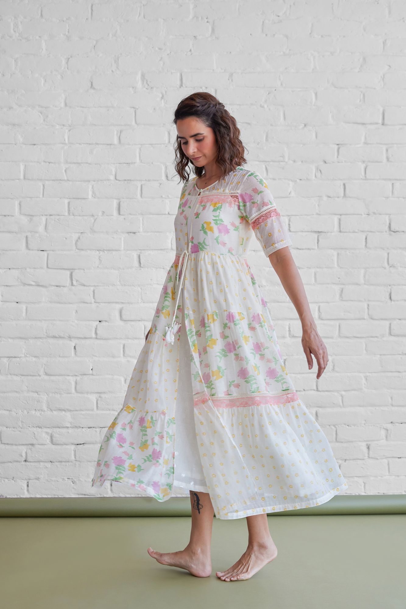 Orchard Chanderi Cotton Jacket Dress