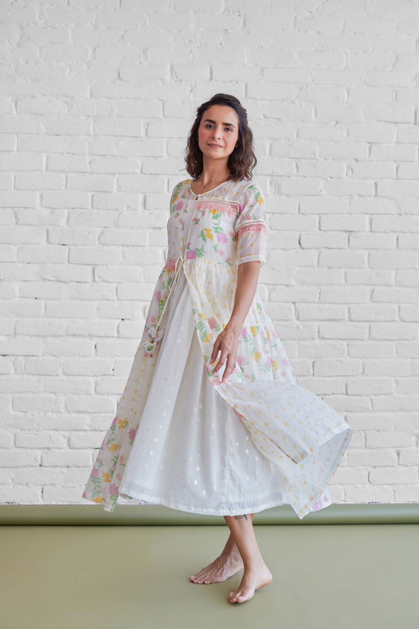Orchard Chanderi Cotton Jacket Dress