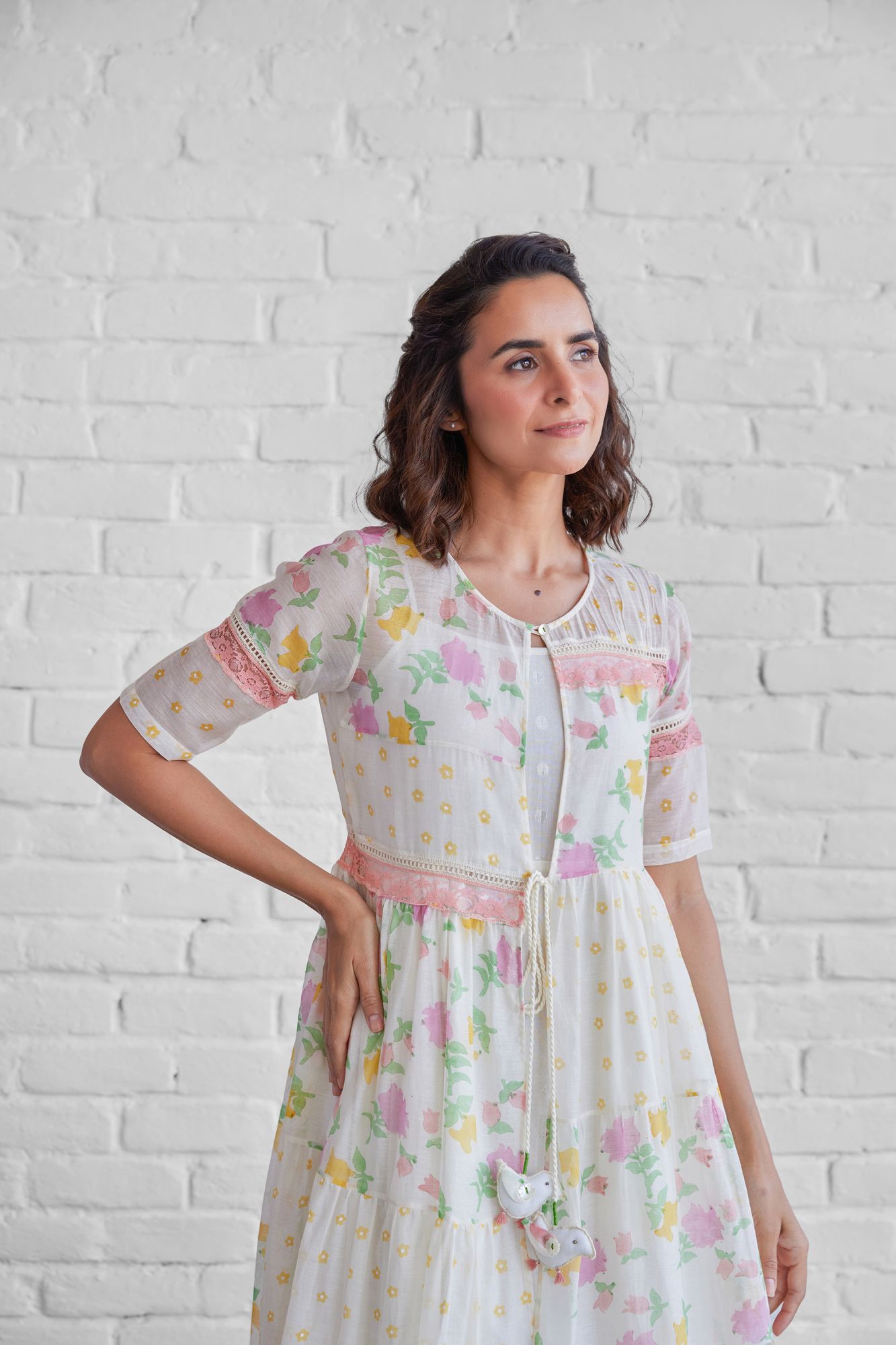 Orchard Chanderi Cotton Jacket Dress