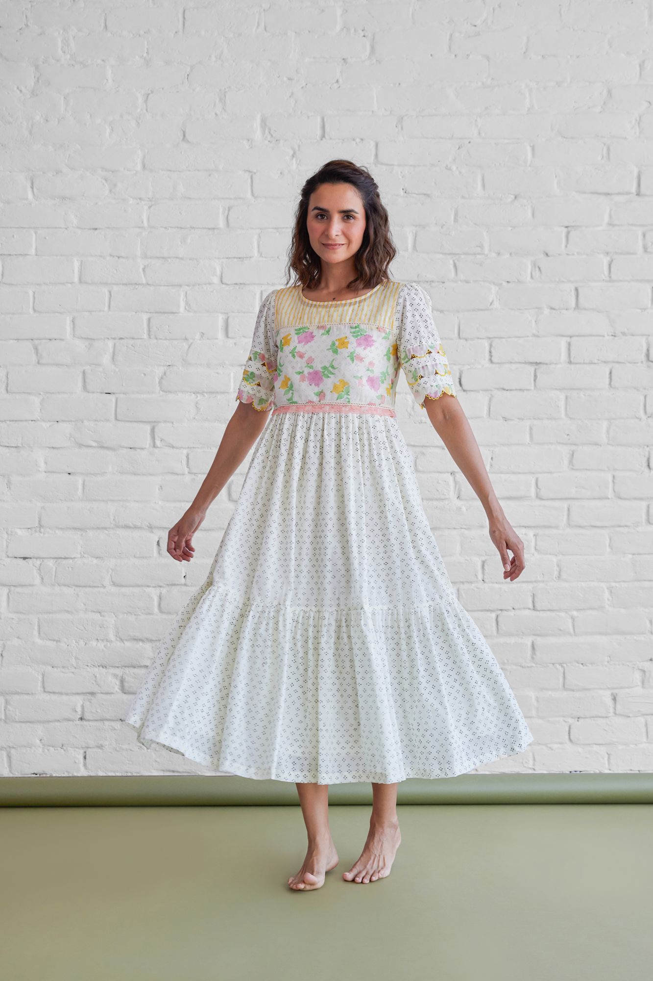 Alba Chanderi Cotton Dress
