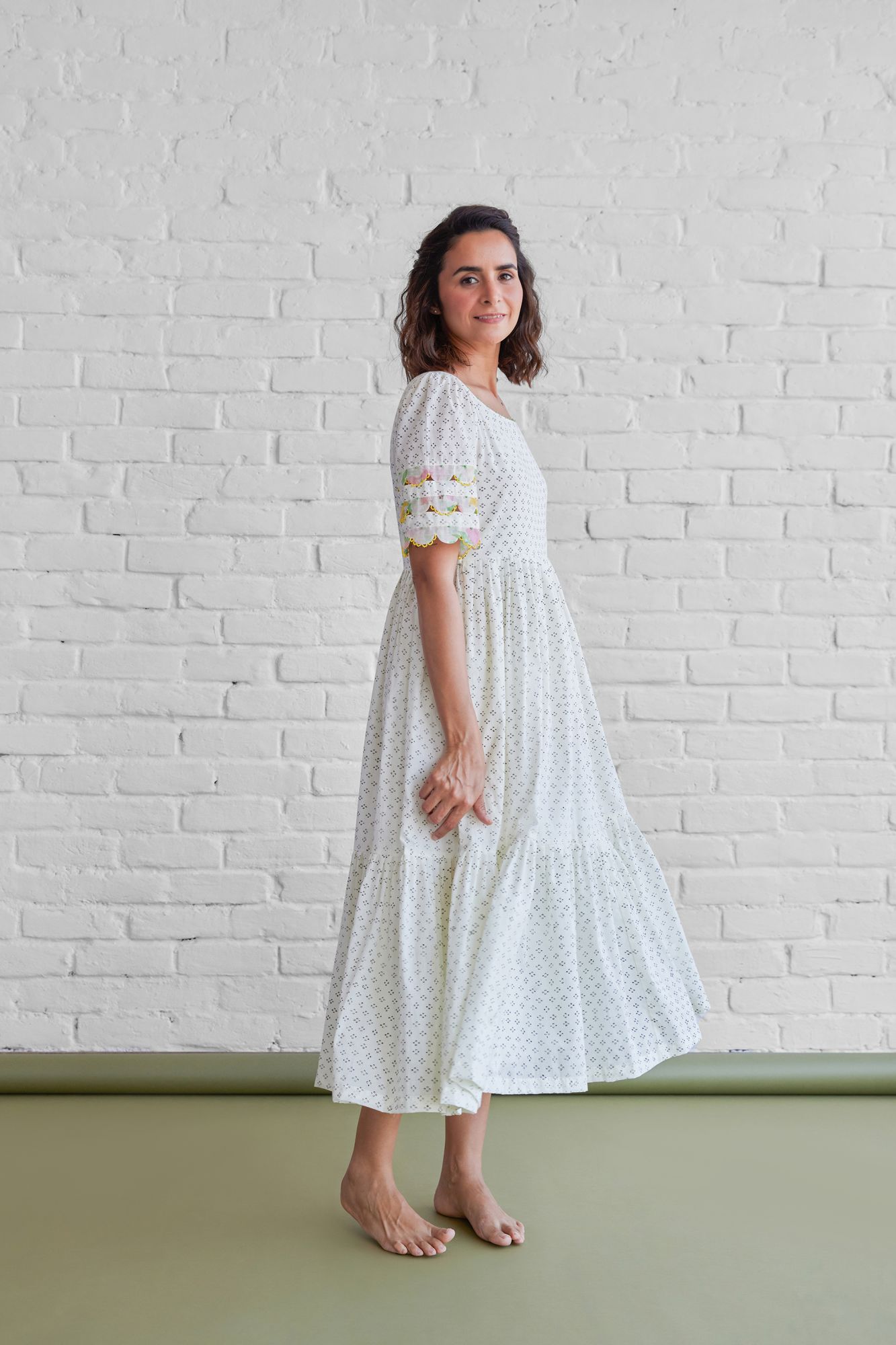 Alba Chanderi Cotton Dress