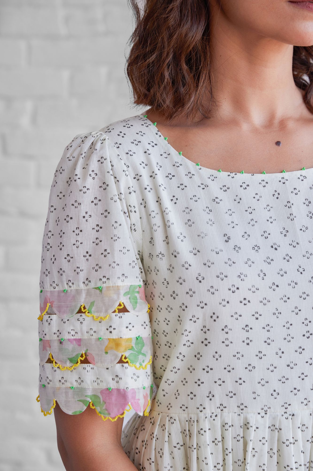 Alba Chanderi Cotton Dress